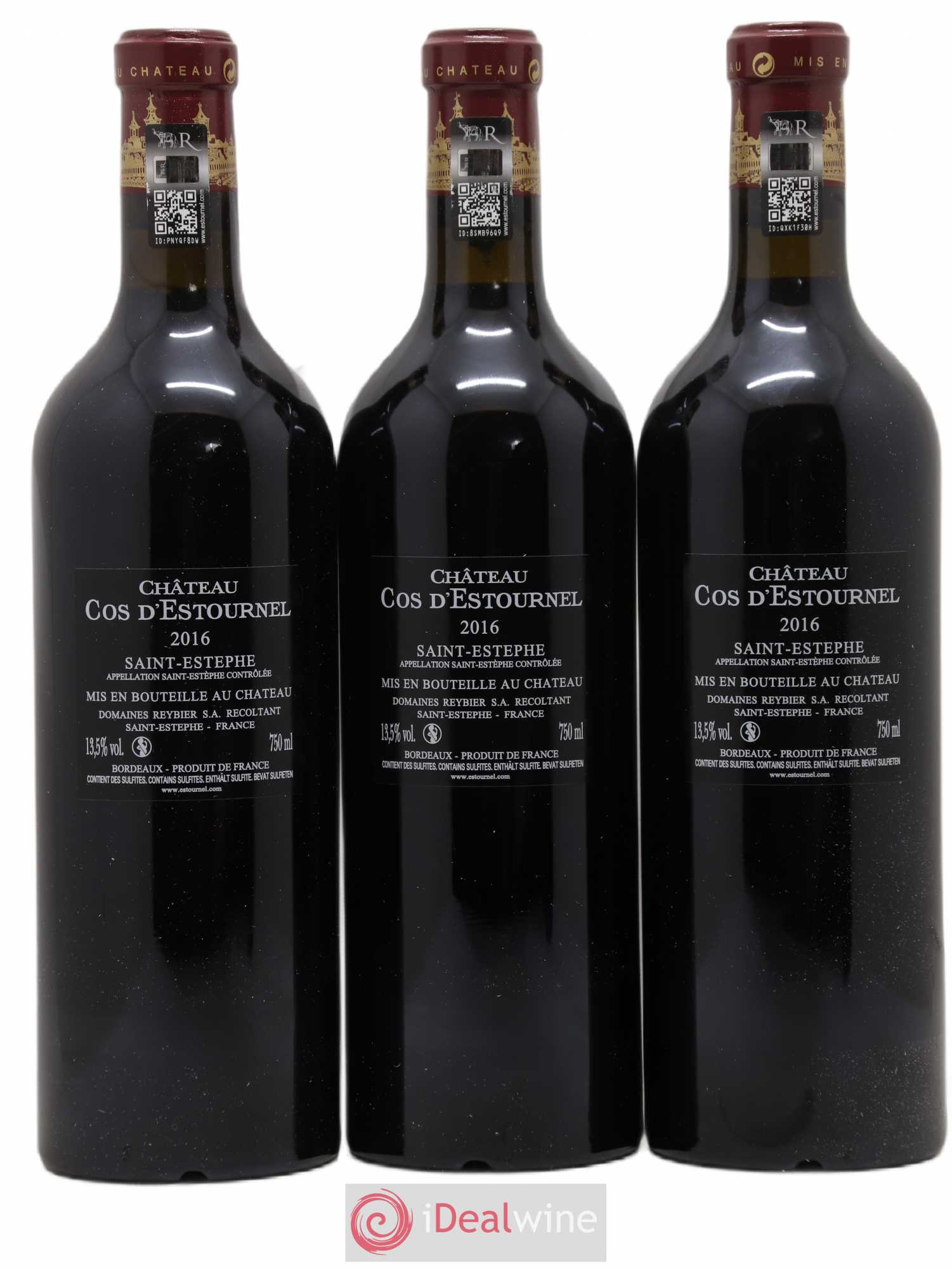 Cos d'Estournel 2ème Grand Cru Classé 2016 - Lot de 3 bouteilles - 1