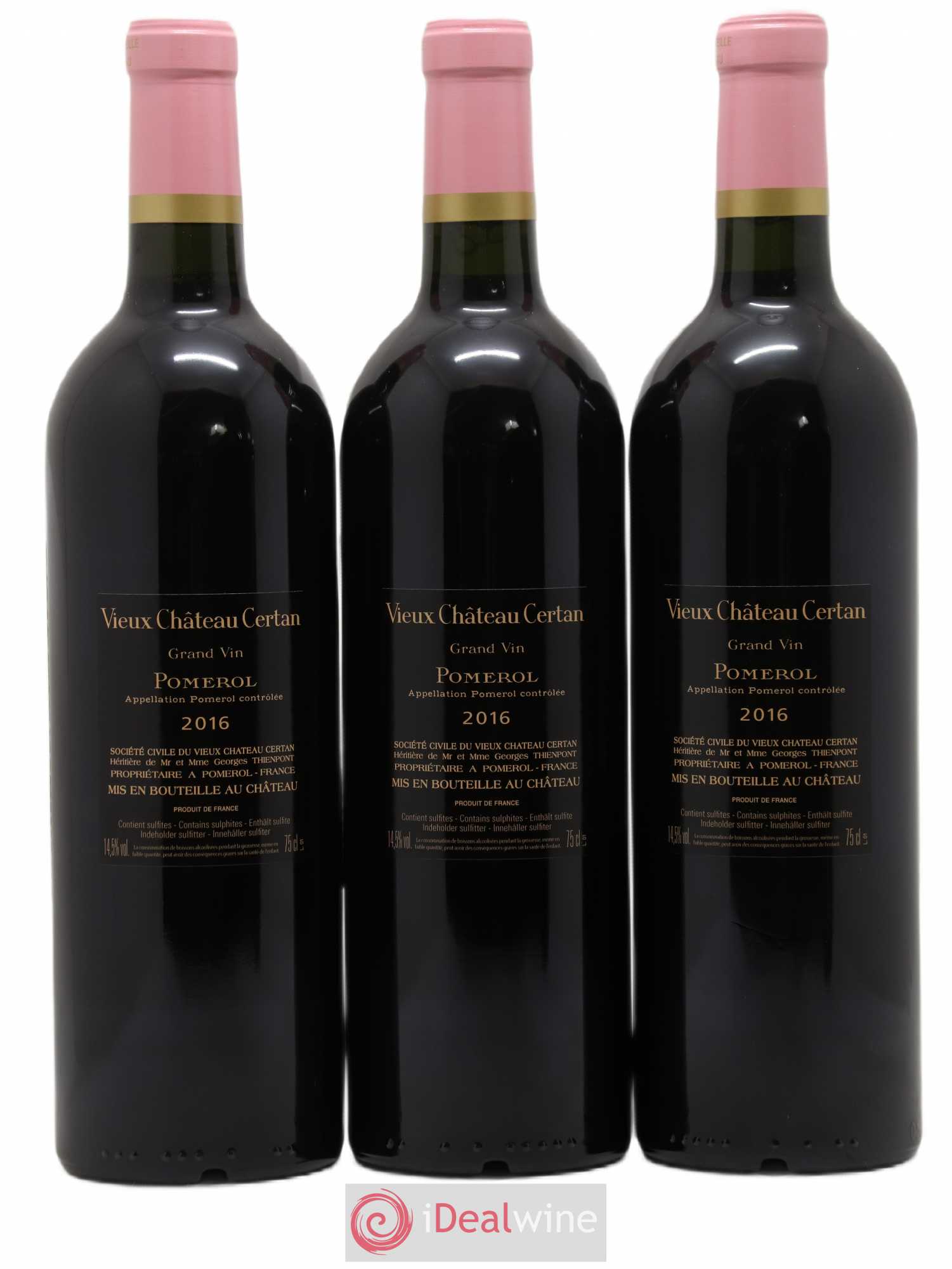 Vieux Château Certan 2016 - Lot de 3 bouteilles - 1