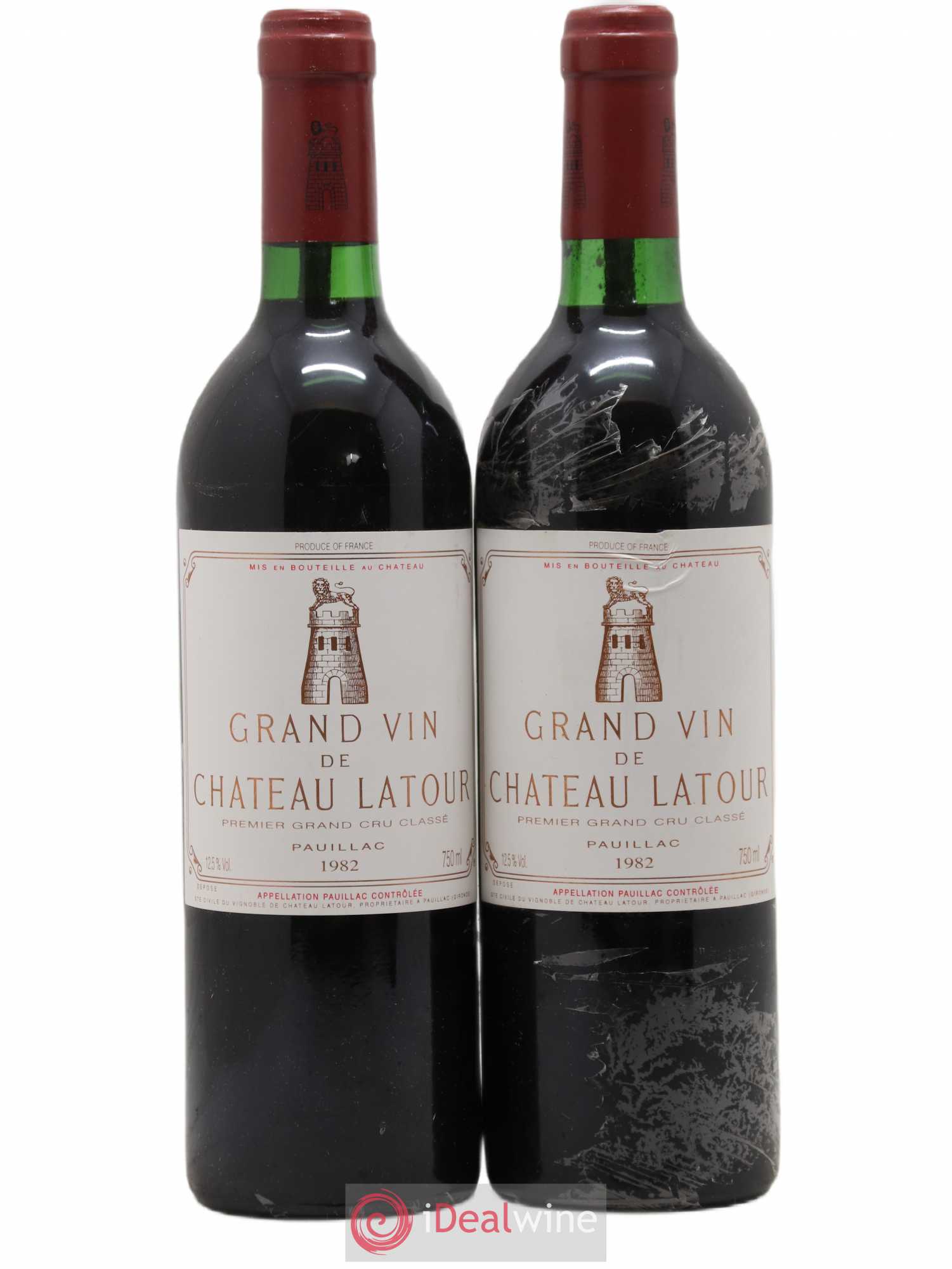 Château Latour 1er Grand Cru Classé 1982 - Lot de 2 bouteilles - 0