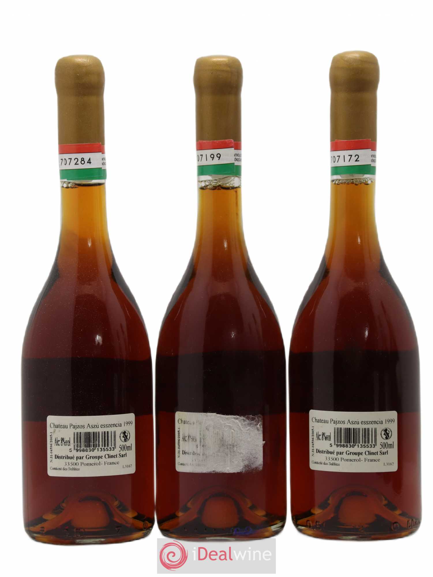 Tokaji Château Pajzos Aszu Essenzia 50cl 1999 - Lotto di 3 bottiglie - 1