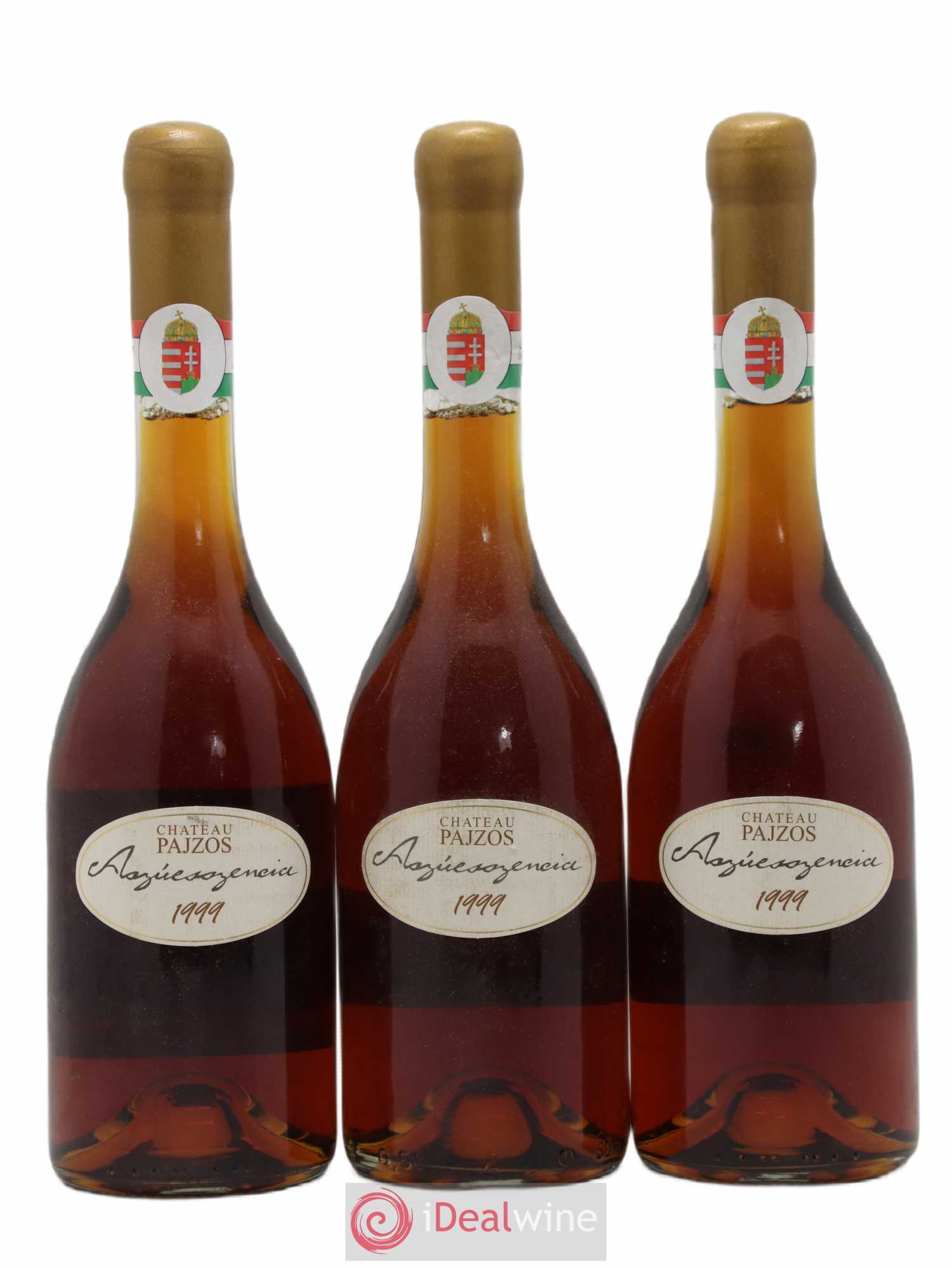 Tokaji Château Pajzos Aszu Essenzia 50cl 1999 - Lotto di 3 bottiglie - 0