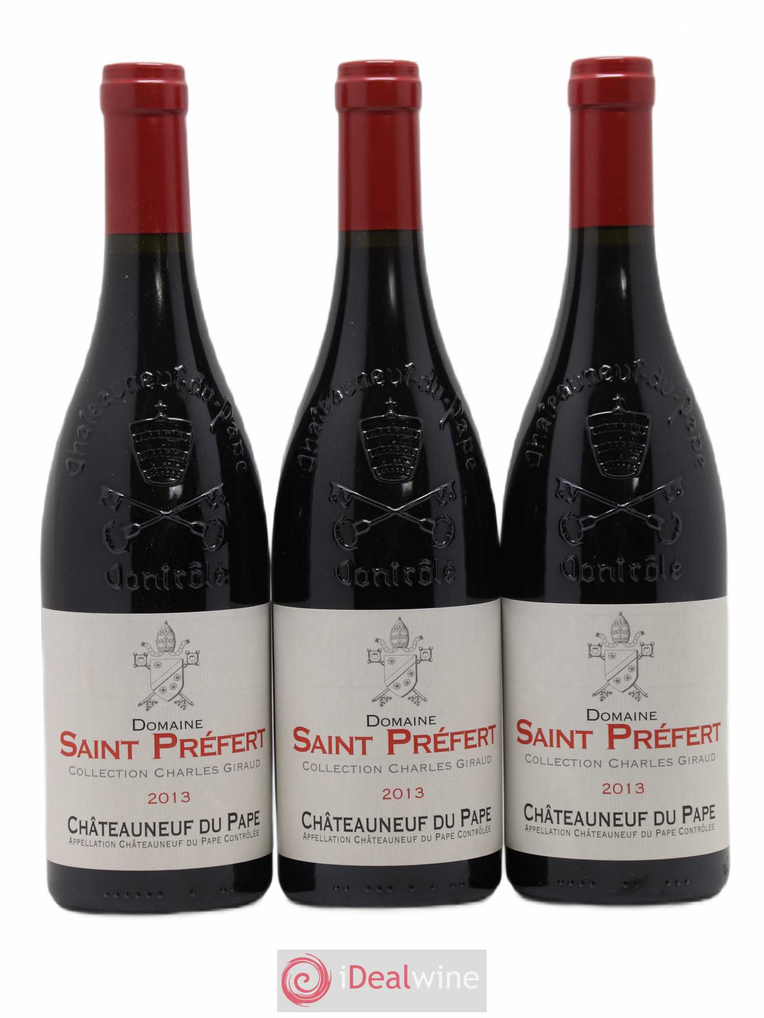 Châteauneuf-du-Pape Collection Charles Giraud Domaine Saint-Préfert 2013 - Lot de 3 bouteilles - 0