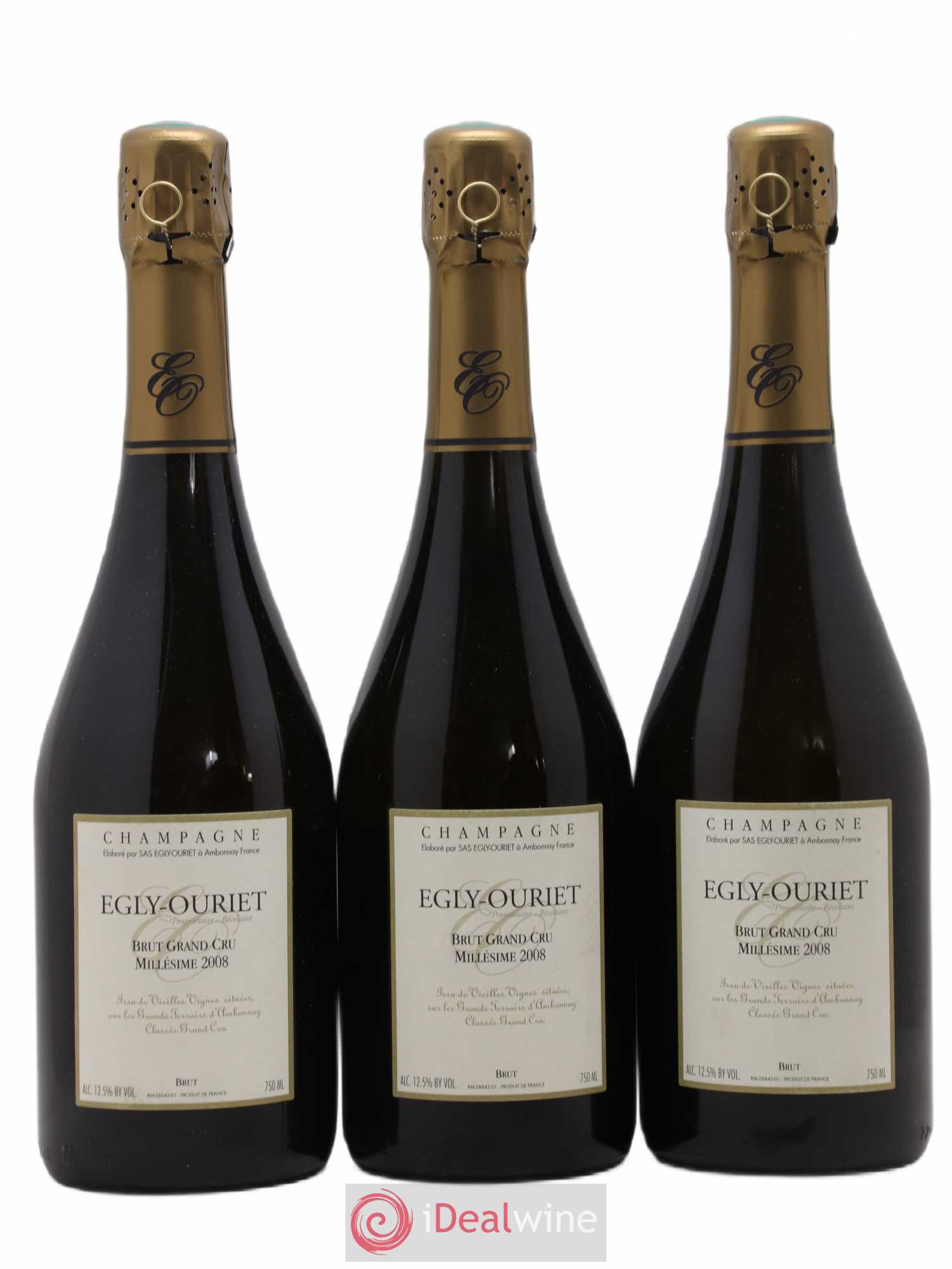 Ambonnay Vieilles Vignes Brut Millésimé Egly-Ouriet 2008 - Lot de 3 bouteilles - 0