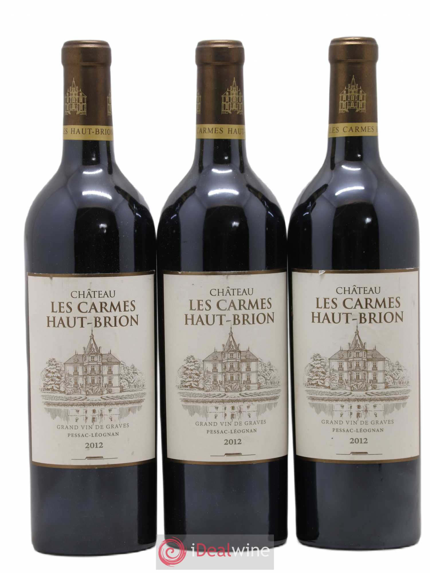 Château Les Carmes Haut-Brion 2012 - Lot de 3 bouteilles - 0