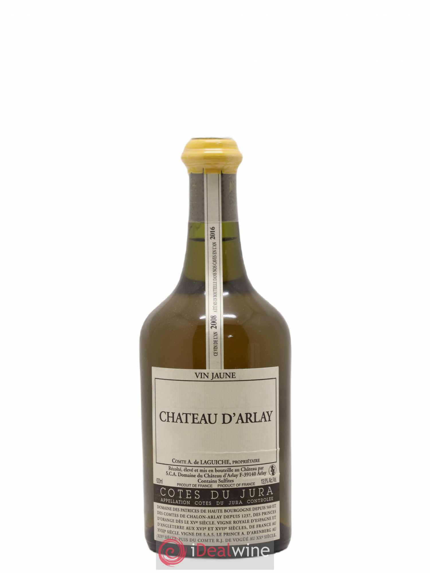 Côtes du Jura Vin jaune Château d'Arlay 2008 - Lot de 1 bouteille - 0