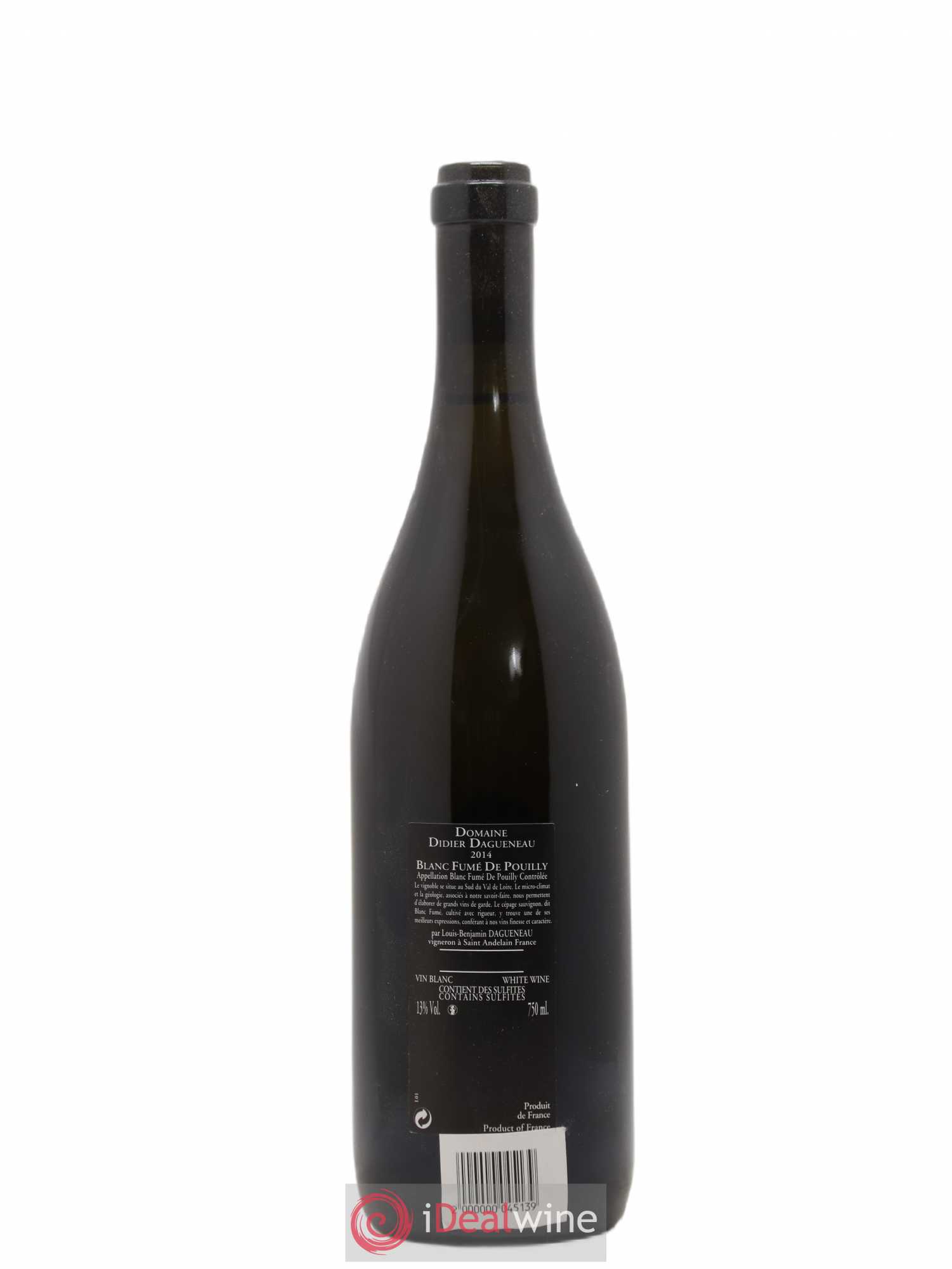Vin de France (anciennement Pouilly-Fumé) Silex Dagueneau (Domaine Didier - Louis-Benjamin) 2014 - Lot de 1 bouteille - 1