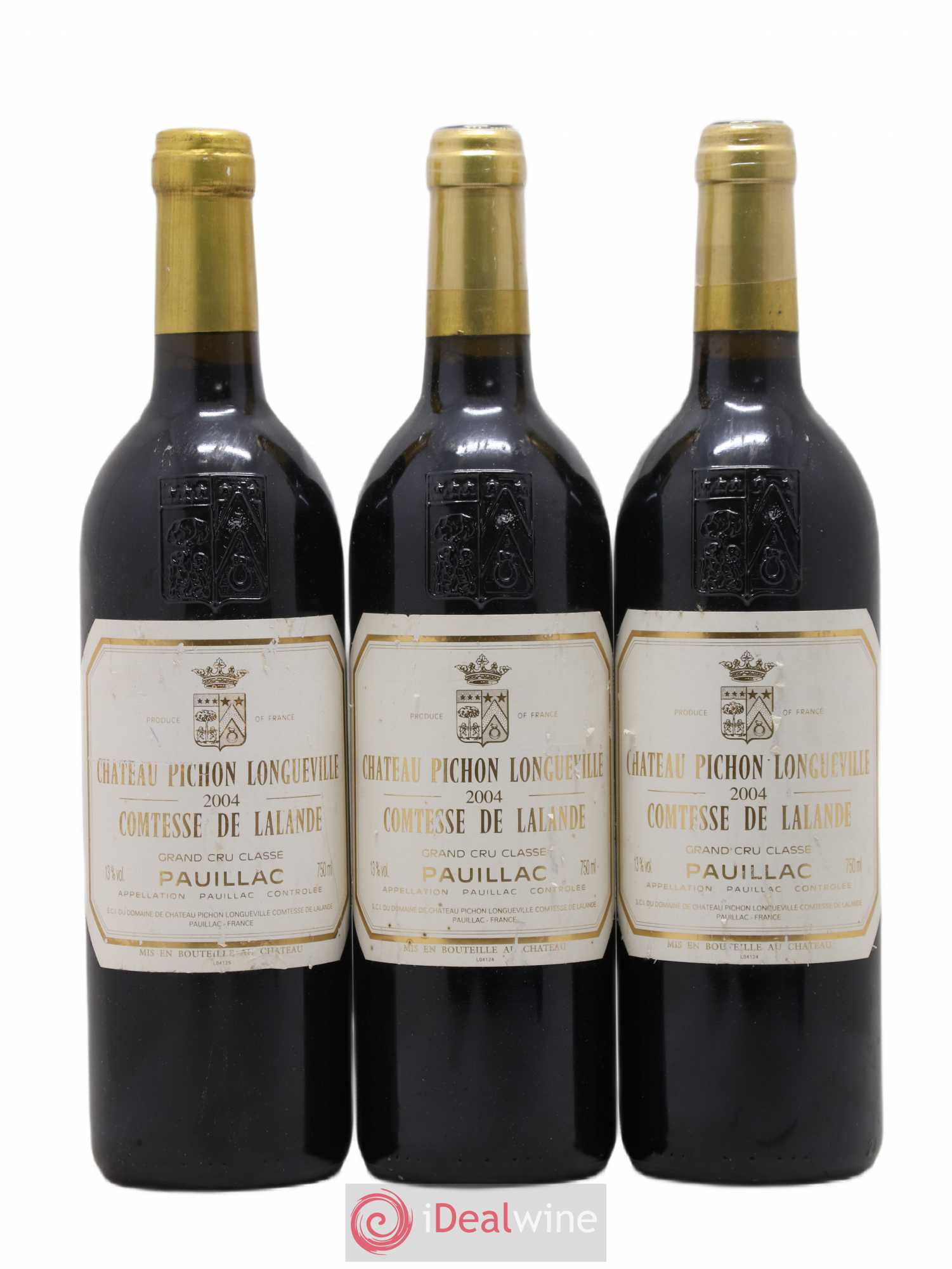 Château Pichon Longueville Comtesse de Lalande 2ème Grand Cru Classé 2004 - Lot de 3 bouteilles - 0