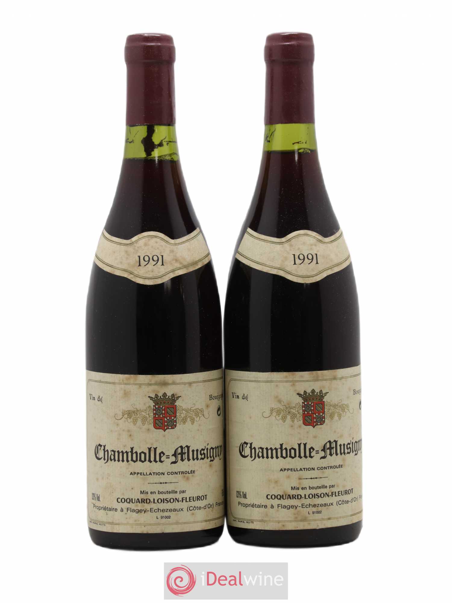 Chambolle-Musigny Coquard Loison Fleurot 1991 - Lot de 2 bouteilles - 0