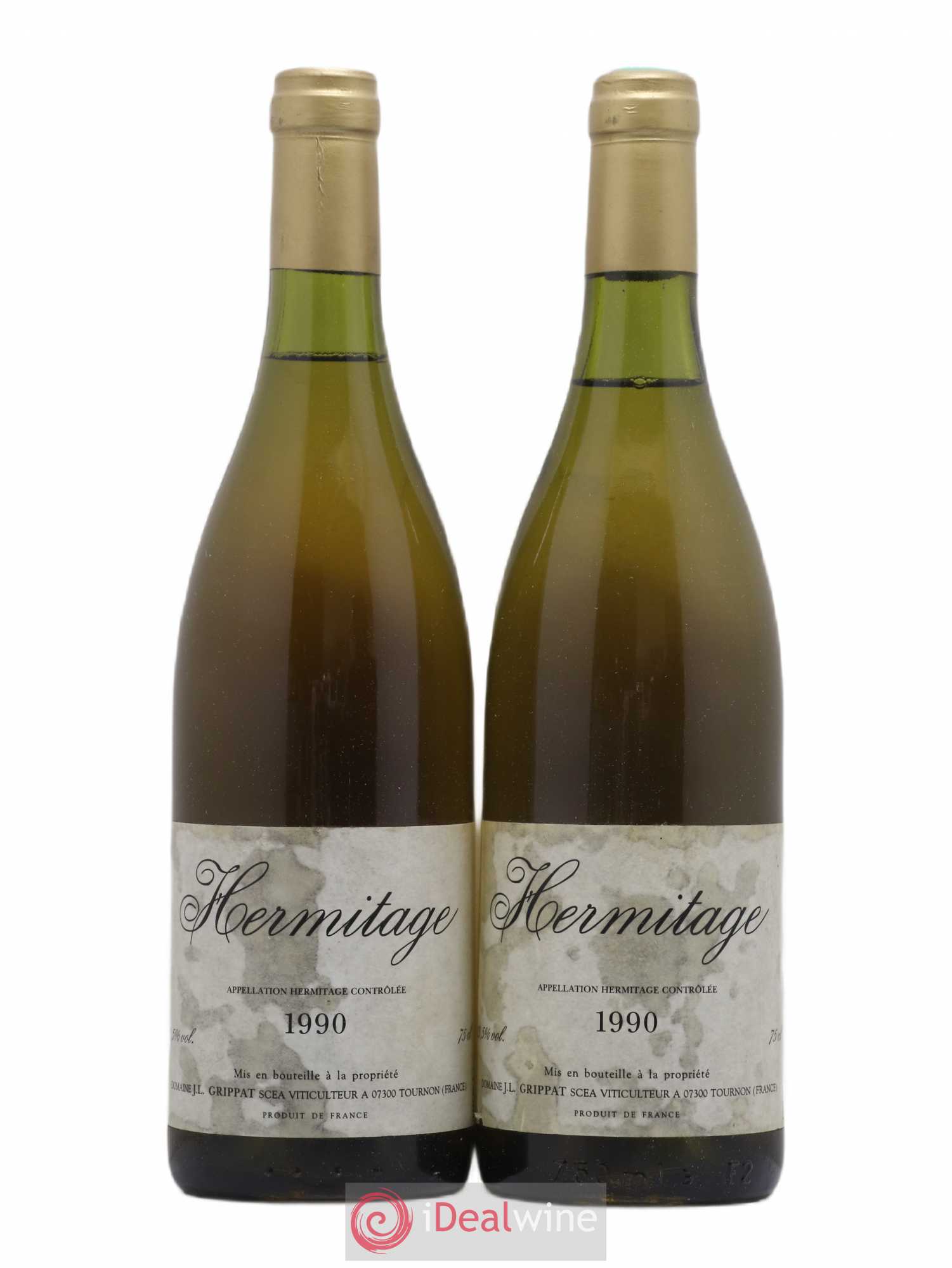 Hermitage Jean-Louis Grippat 1990 - Lot de 2 bouteilles - 0