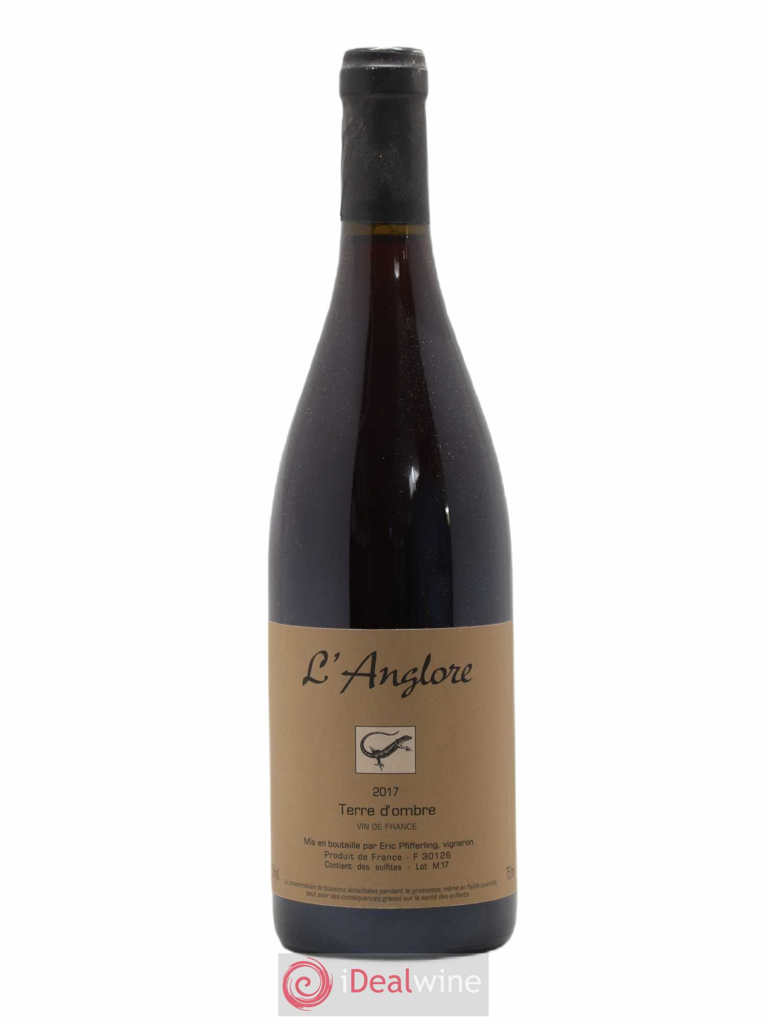 Vin de France Terre d'Ombre L'Anglore 2017 - Lot de 1 bouteille - 0