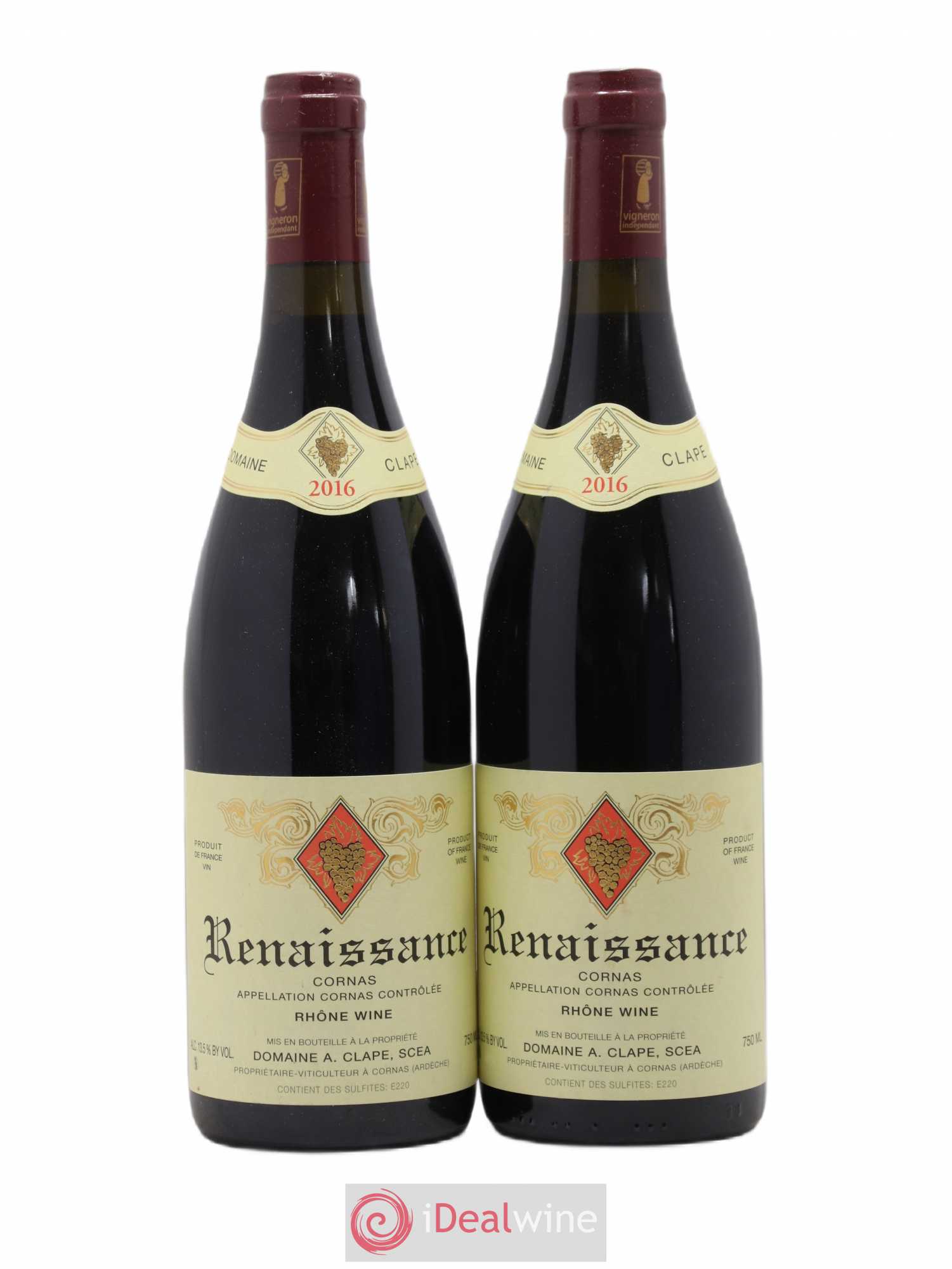 Cornas Renaissance Auguste Clape 2016 - Posten von 2 Flaschen - 0