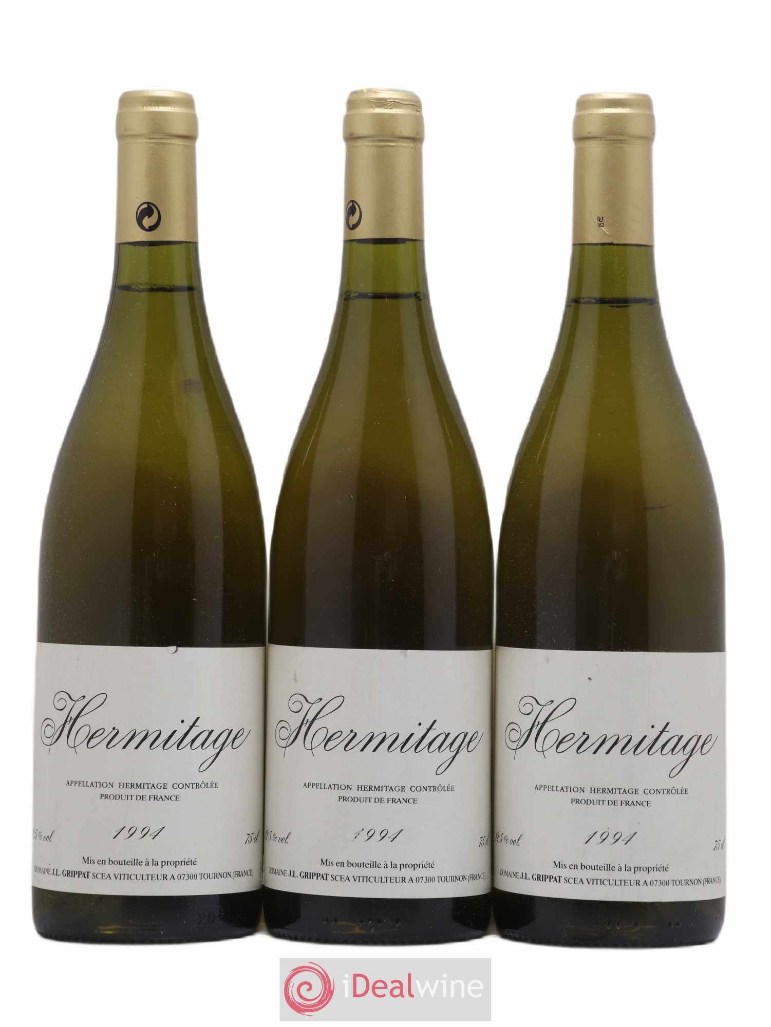Hermitage Jean-Louis Grippat 1994 - Lot de 3 bouteilles - 0