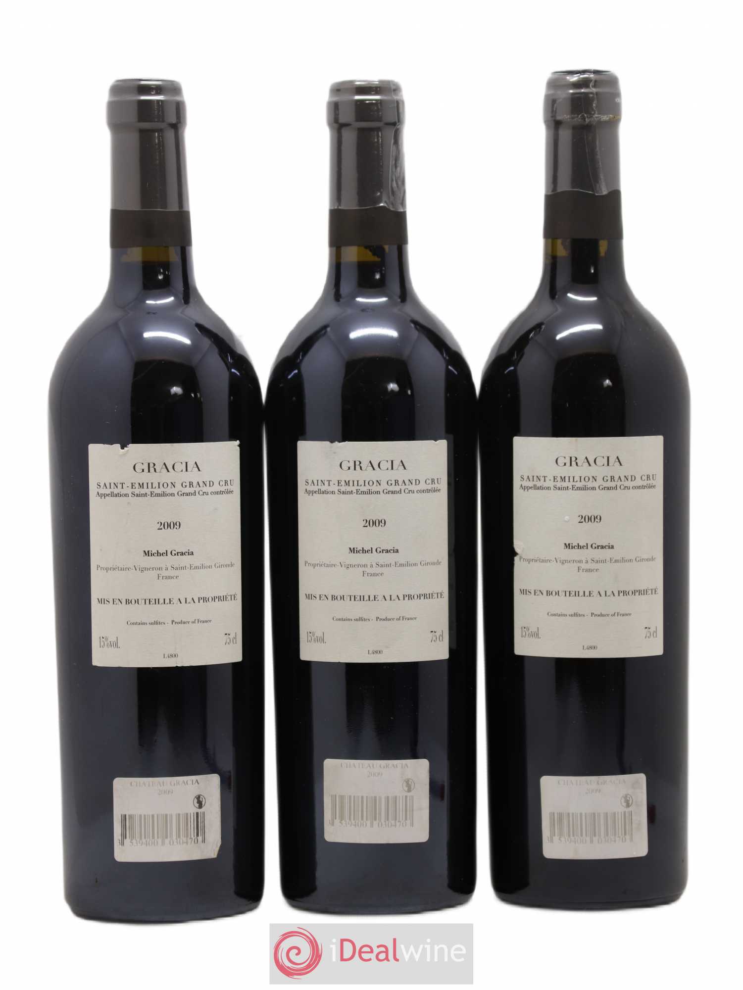 Château Gracia 2009 - Lot de 3 bouteilles - 1