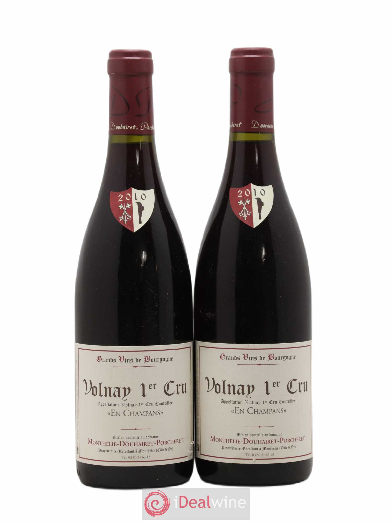 Volnay 1er Cru En Champans Domaine Monthelie Douhairet Porcheret 2010 - Posten von 2 Flaschen - 0