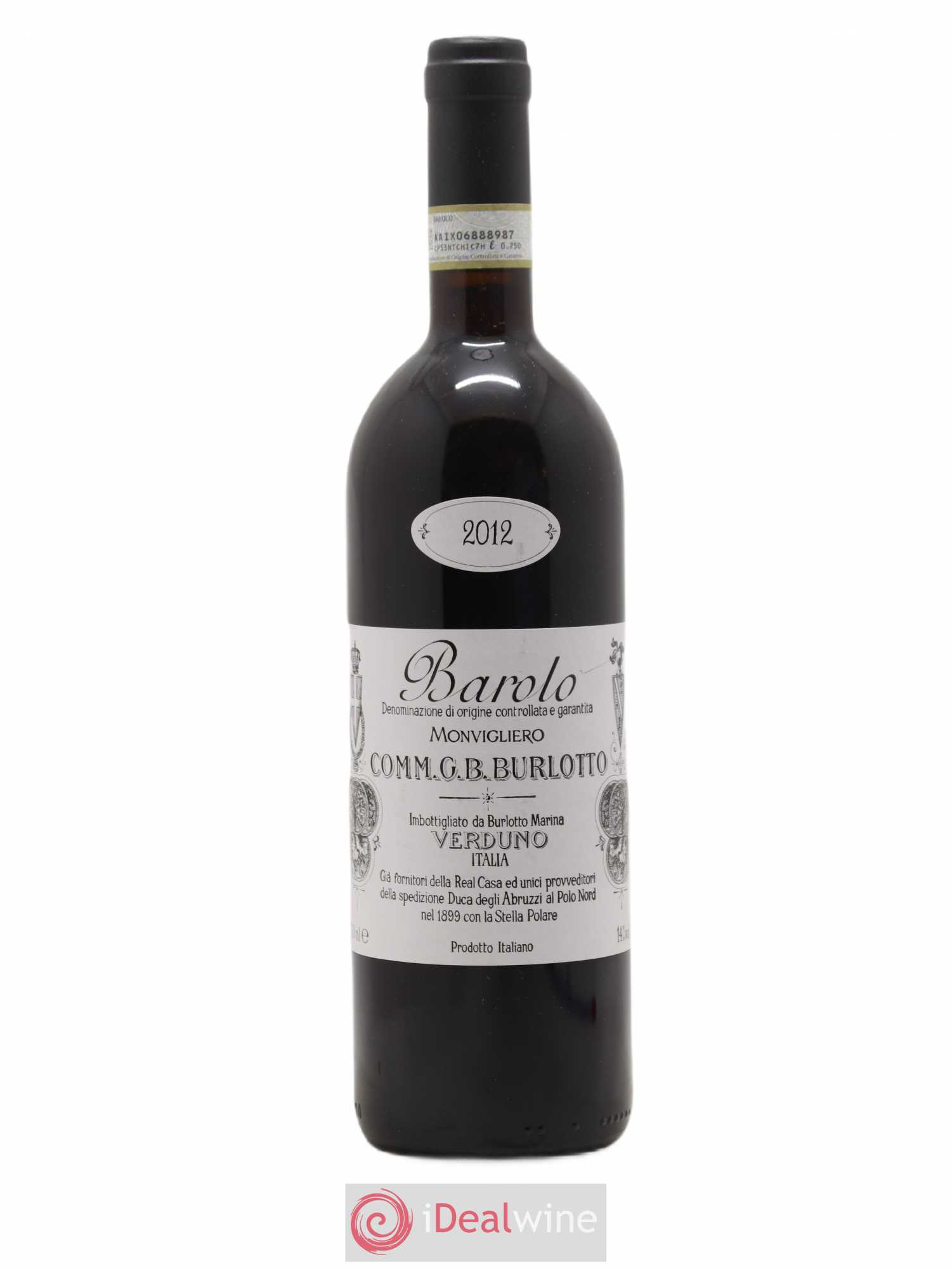 Barolo DOCG Monvigliero Comm. Giovan Battista Burlotto 2012 - Lot de 1 bouteille - 0