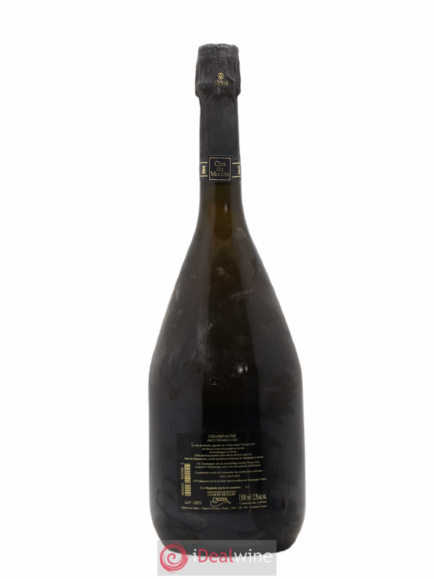 Champagne Cattier Clos du Moulin - Lot de 1 magnum - 1