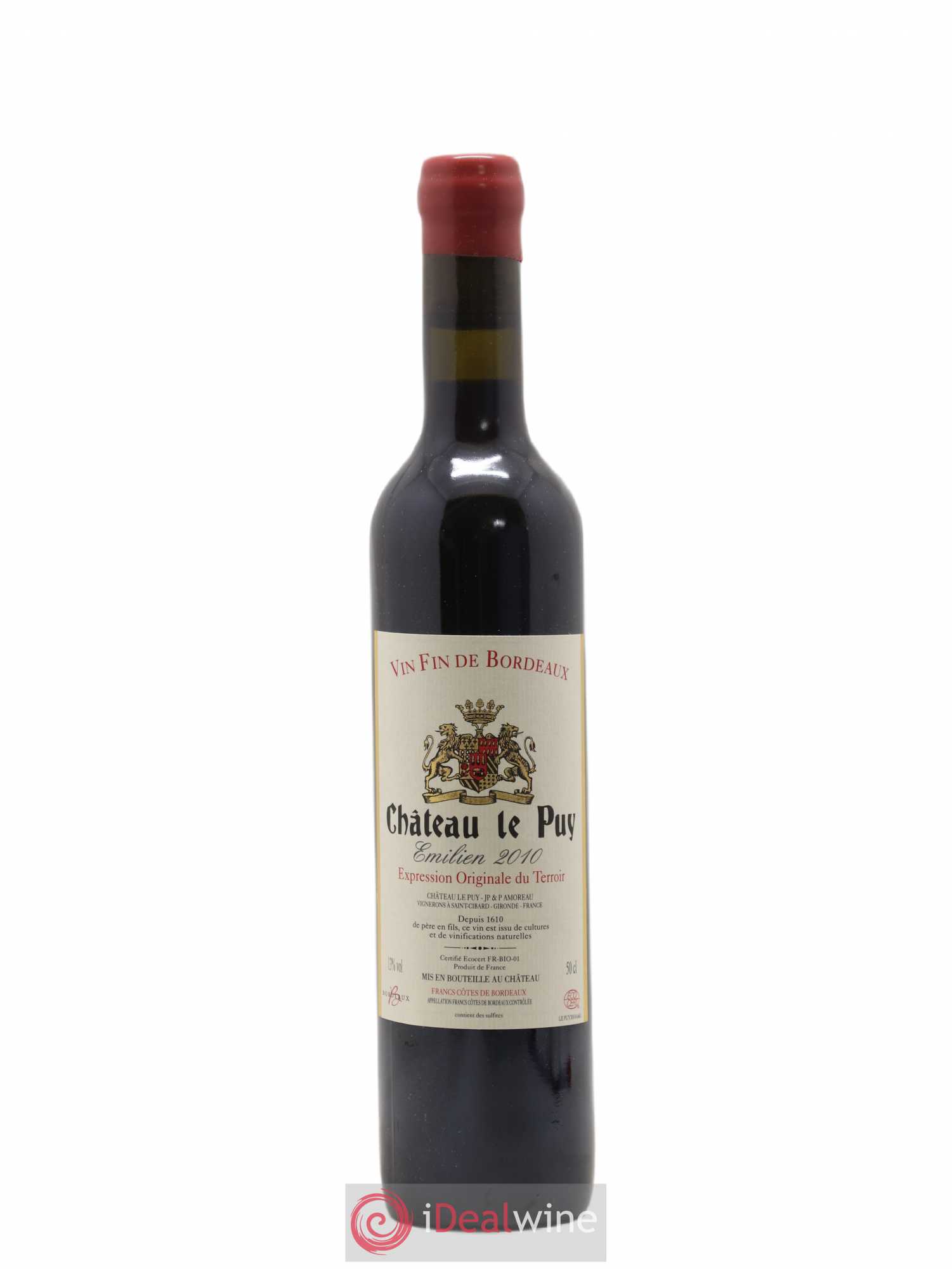 Le Puy - Cuvée Emilien 50cl 2010 - Lot de 1 bouteille - 0