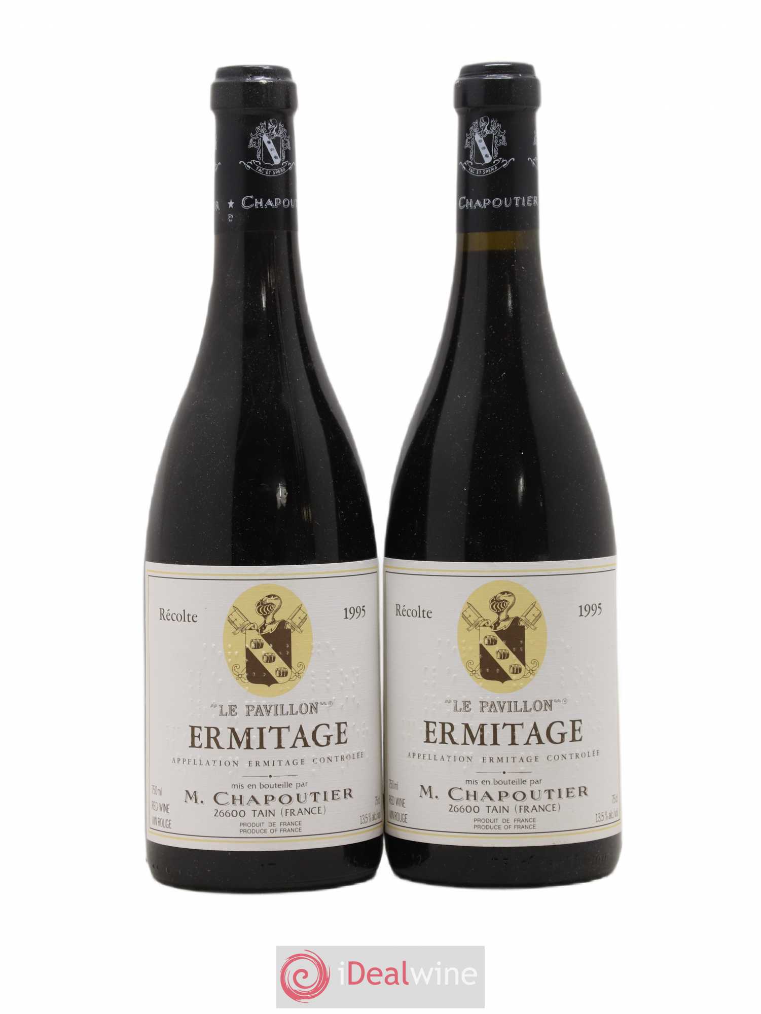 Hermitage Ermitage Le Pavillon Chapoutier 1995 - Lot de 2 bouteilles - 0