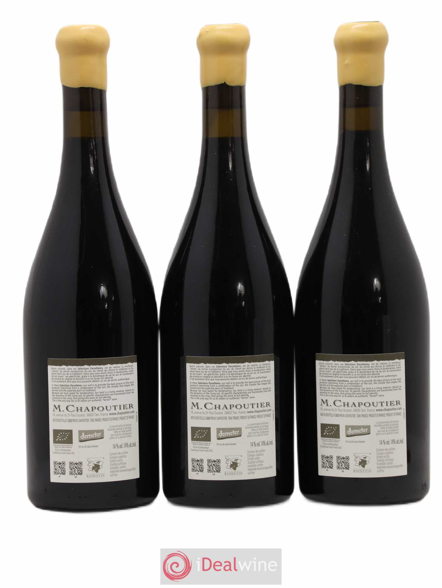 Hermitage Ermitage Le Pavillon Chapoutier 2012 - Lot de 3 bouteilles - 1