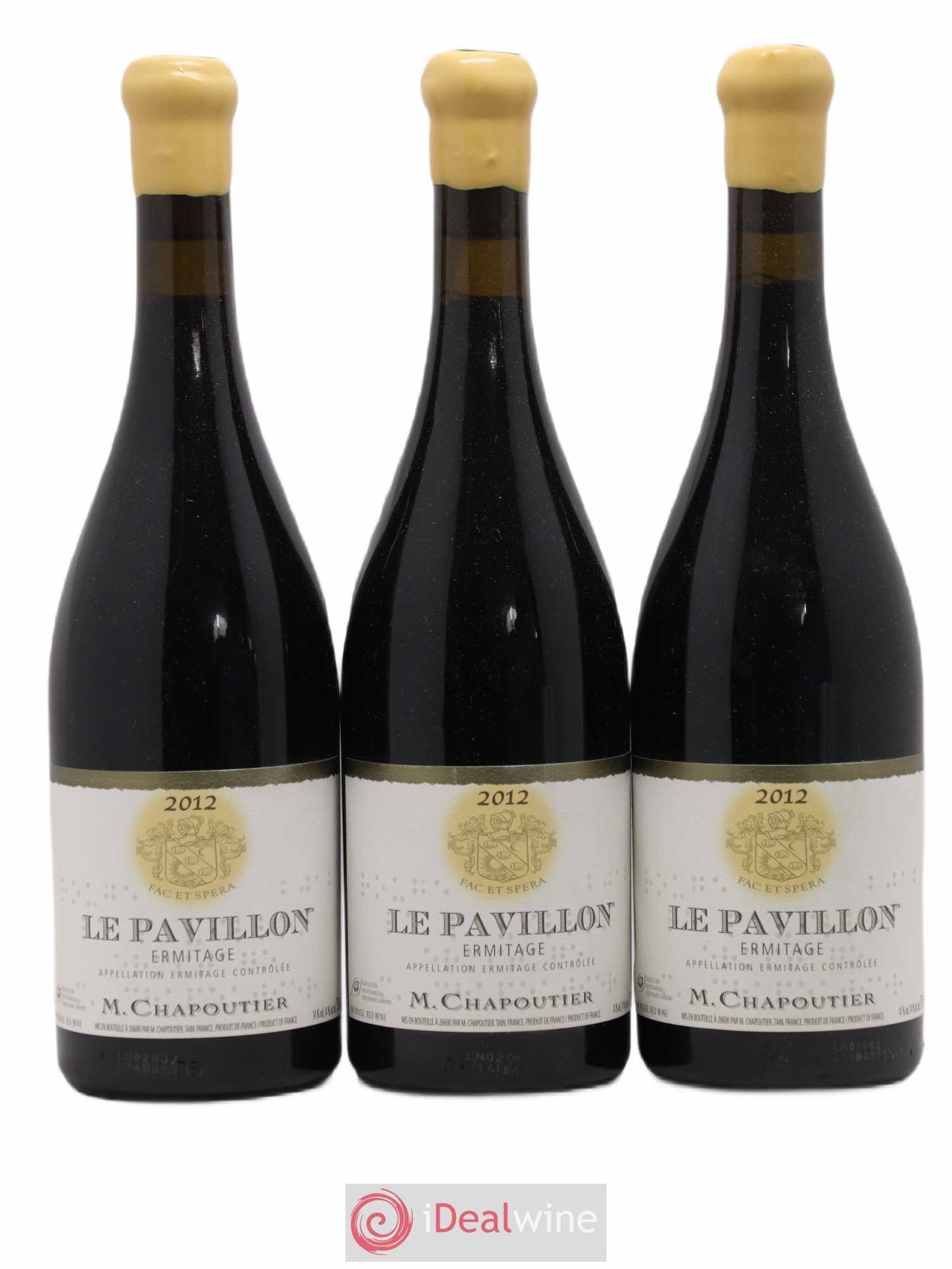 Hermitage Ermitage Le Pavillon Chapoutier 2012 - Lot de 3 bouteilles - 0