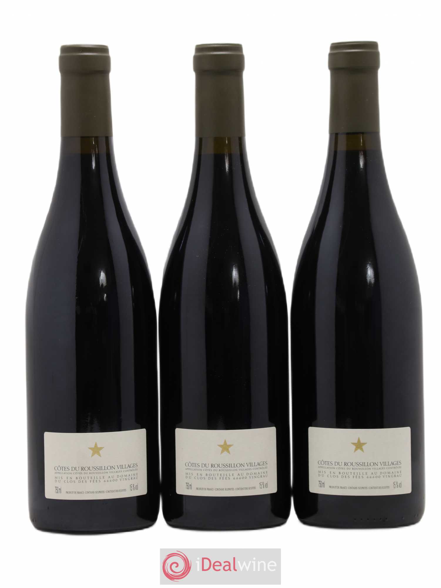Côtes du Roussillon Villages Clos des Fées Hervé Bizeul 2005 - Lot de 3 bouteilles - 1