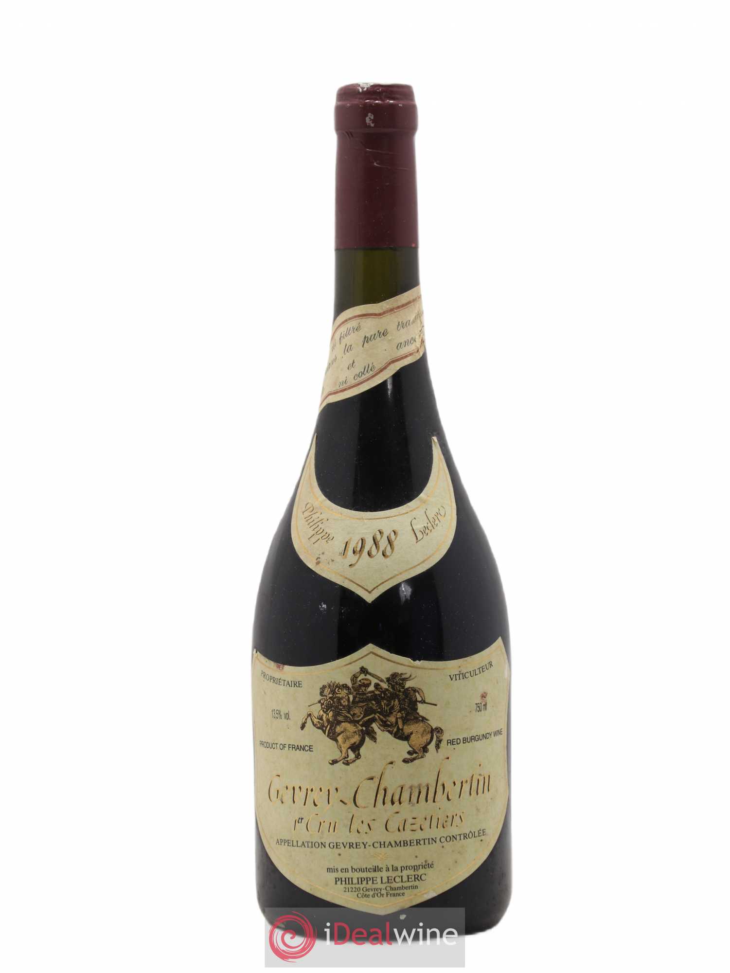 Gevrey-Chambertin 1er Cru Les Cazetiers Leclerc 1988 - Posten von 1 Flasche - 0