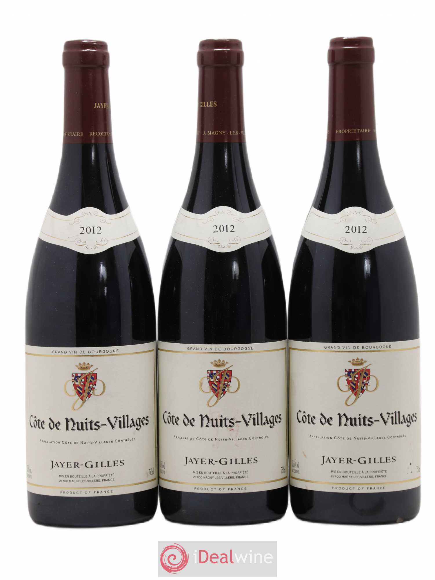 Côte de Nuits-Villages Hoffmann-Jayer (anciennement Jayer-Gilles) 2012 - Lot de 3 bouteilles - 0