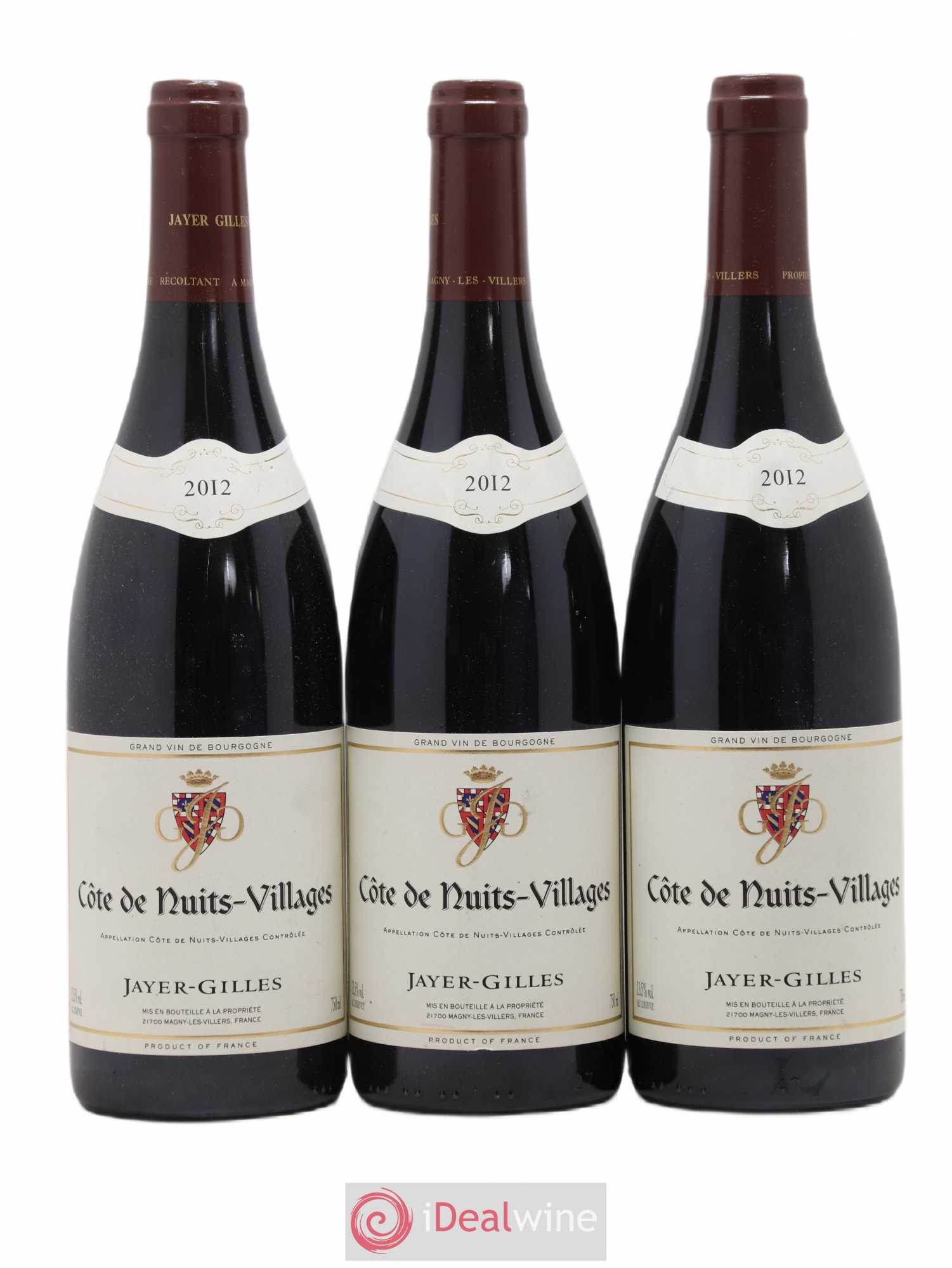 Côte de Nuits-Villages Hoffmann-Jayer (anciennement Jayer-Gilles) 2012 - Lot de 3 bouteilles - 0