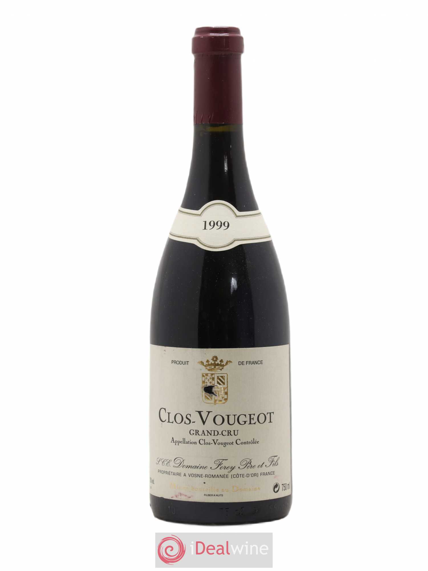Clos de Vougeot Grand Cru Forey Père et Fils (Domaine) 1999 - Lot de 1 bouteille - 0