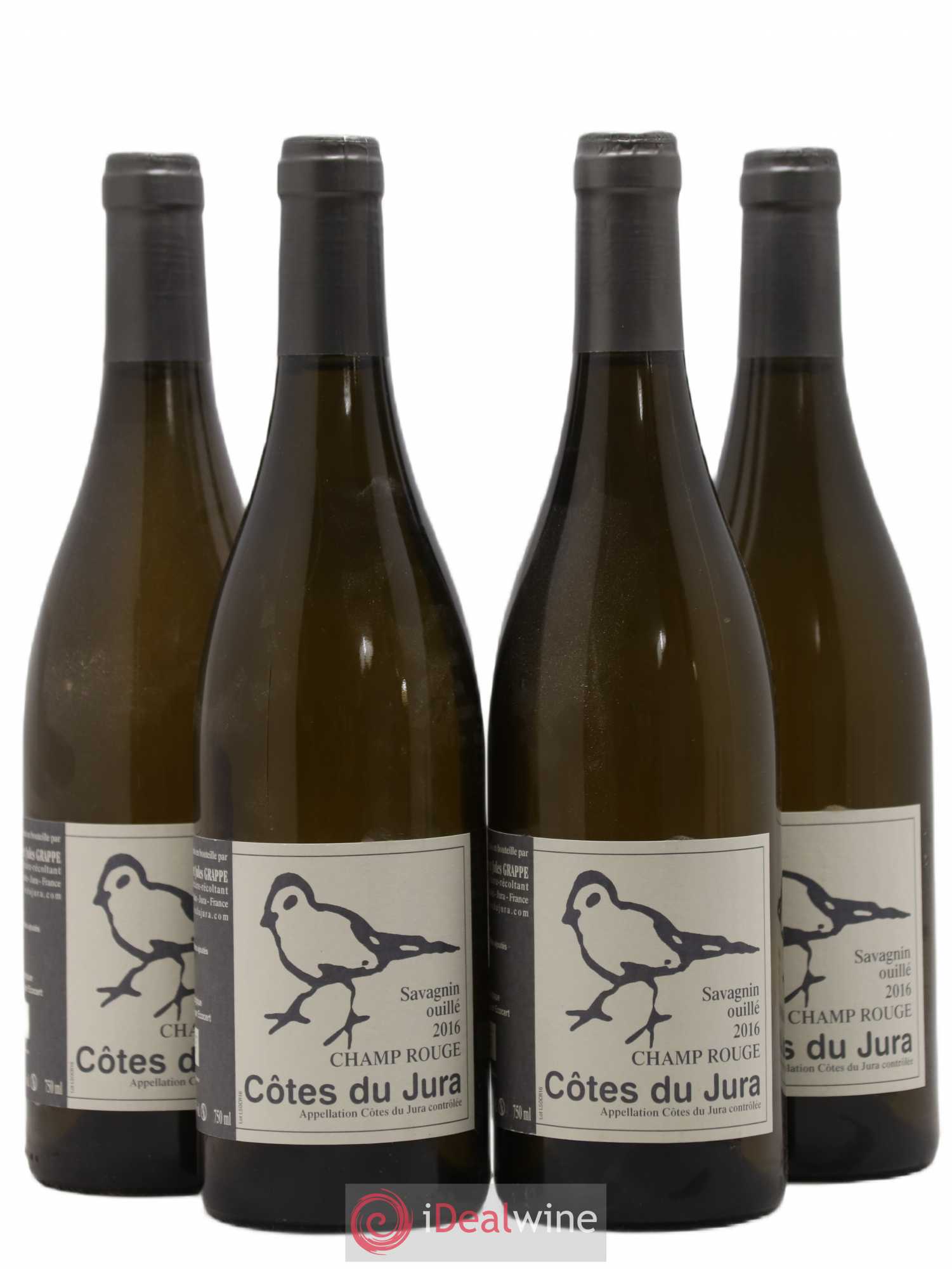 Côtes du Jura Champ Rouge Grappe 2016 - Lot de 4 bouteilles - 0