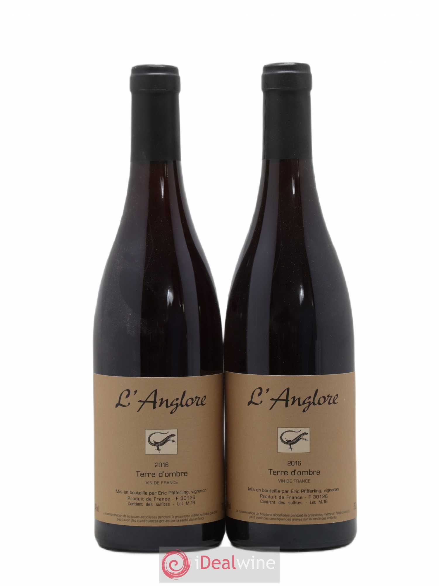 Vin de France Terre d'Ombre L'Anglore 2016 - Lot de 2 bouteilles - 0