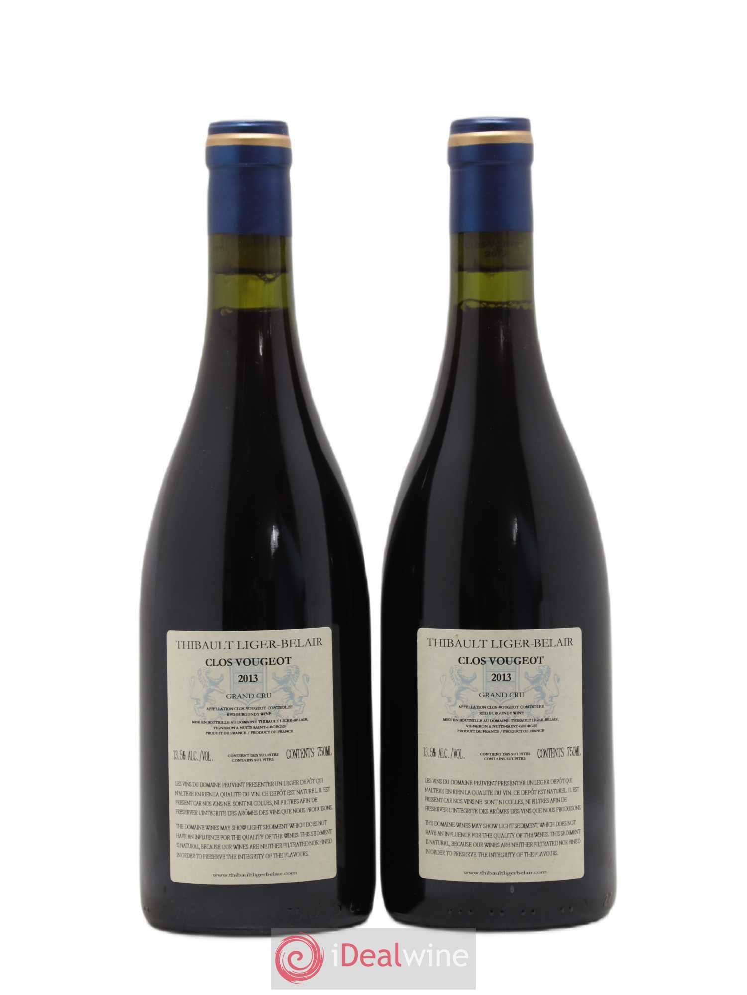Clos de Vougeot Grand Cru Thibault Liger-Belair 2013 - Lot de 2 bouteilles - 1