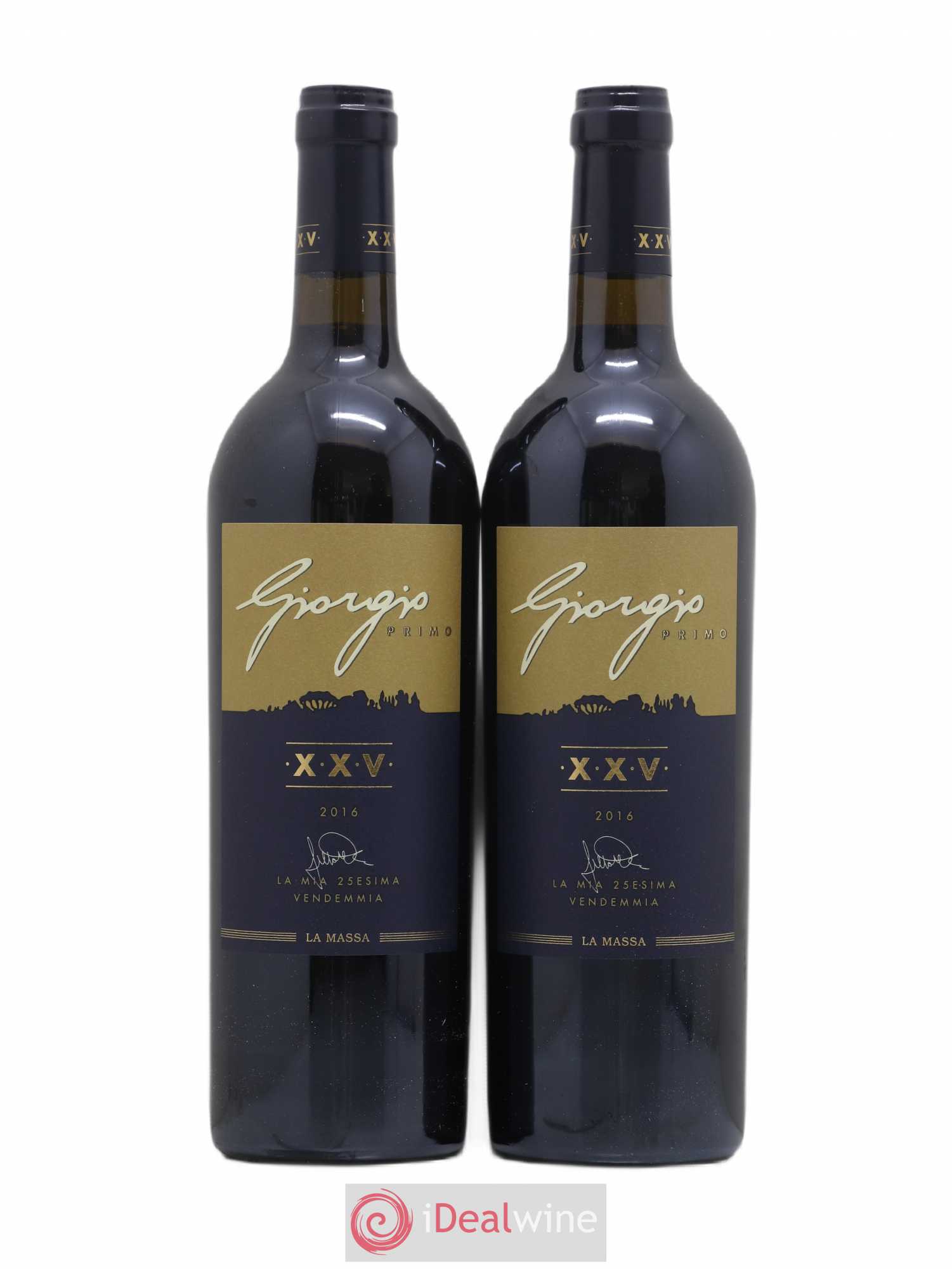Toscana IGT La Massa Giorgio Primo XXV 2016 - Lot de 2 bouteilles - 0