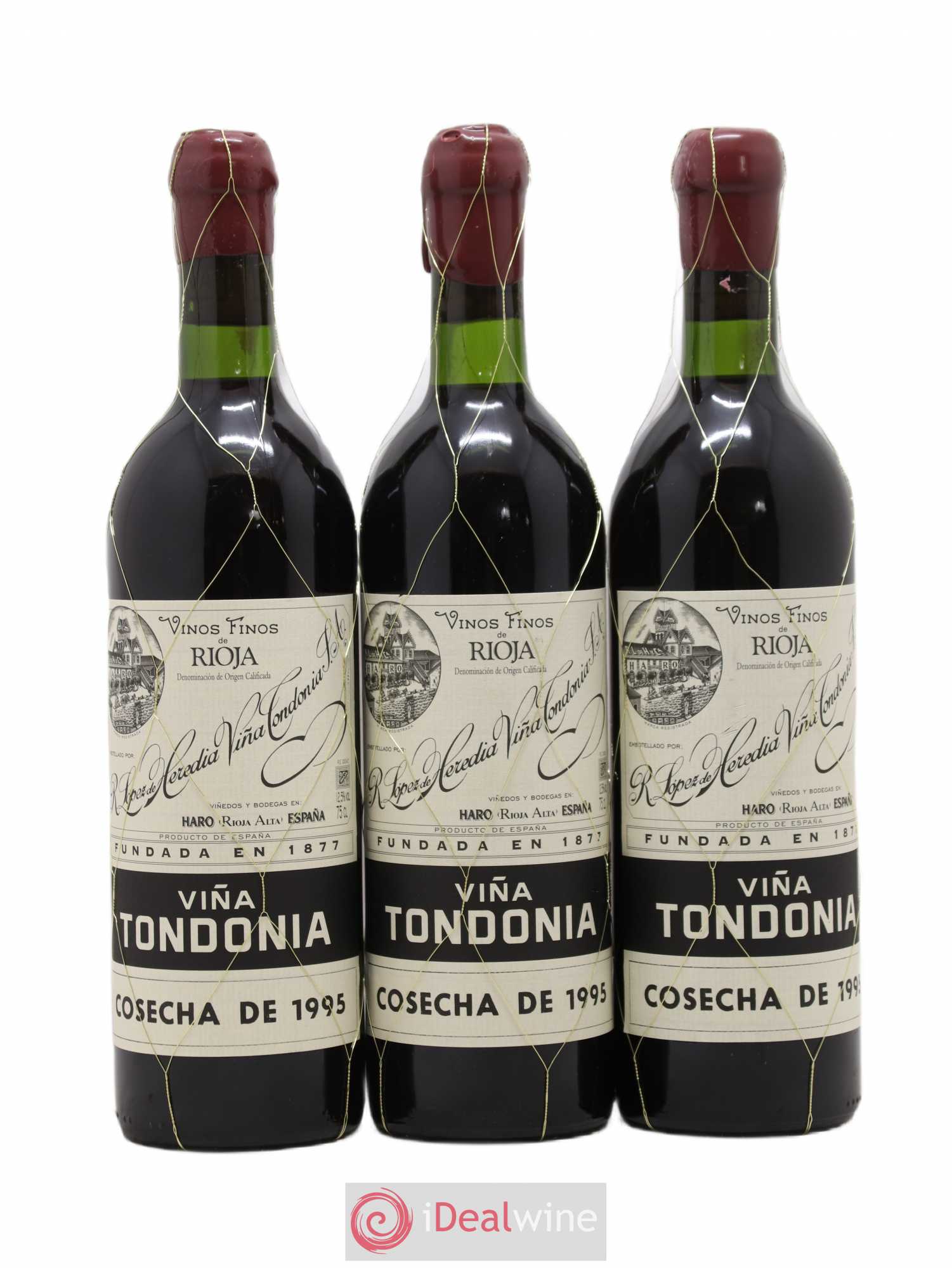 Rioja Gran Reserva Vina Tondonia R. Lopez de Heredia 1995 - Posten von 3 Flaschen - 0