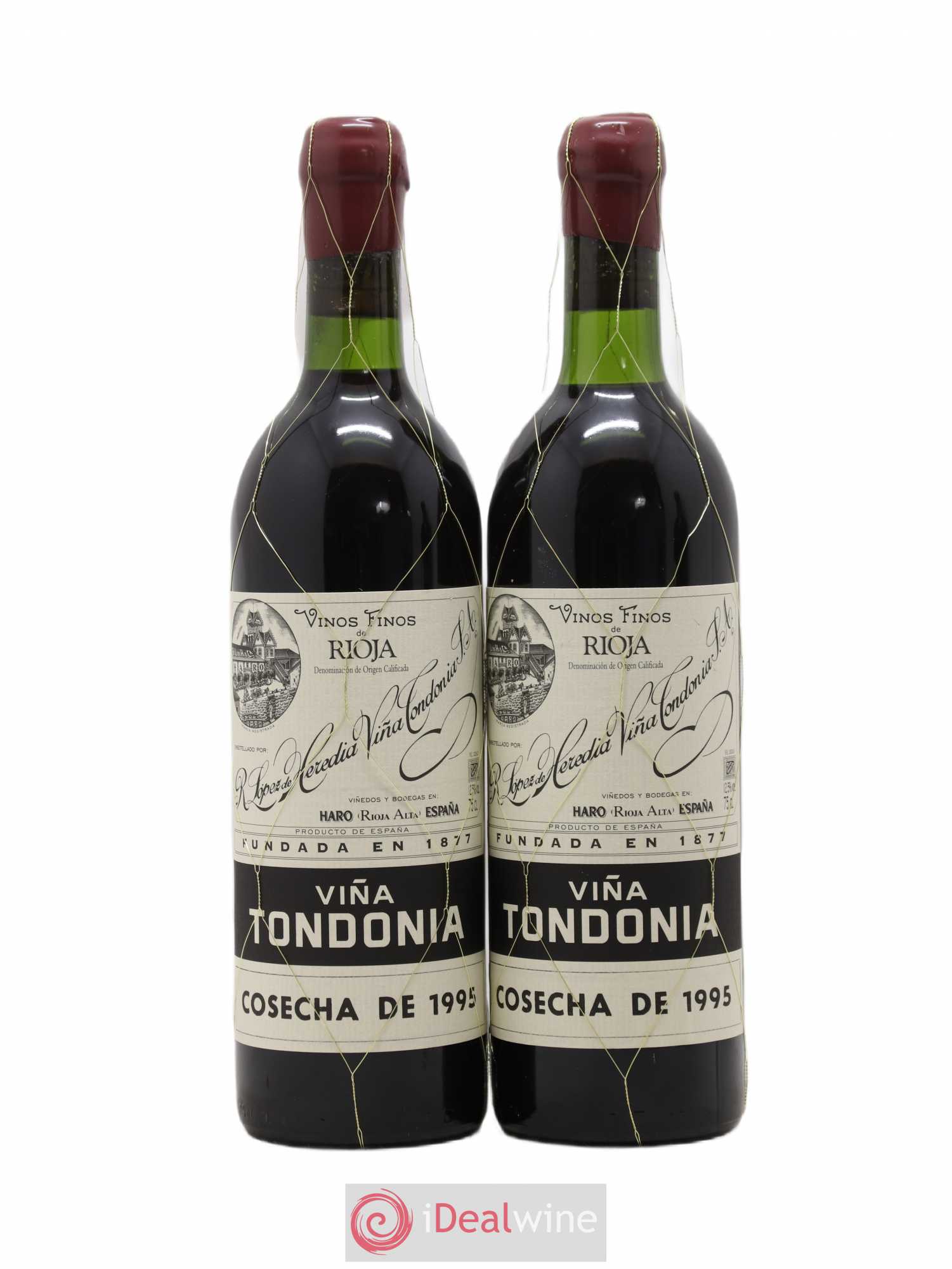 Rioja Gran Reserva Vina Tondonia R. Lopez de Heredia 1995 - Lot de 2 bouteilles - 0