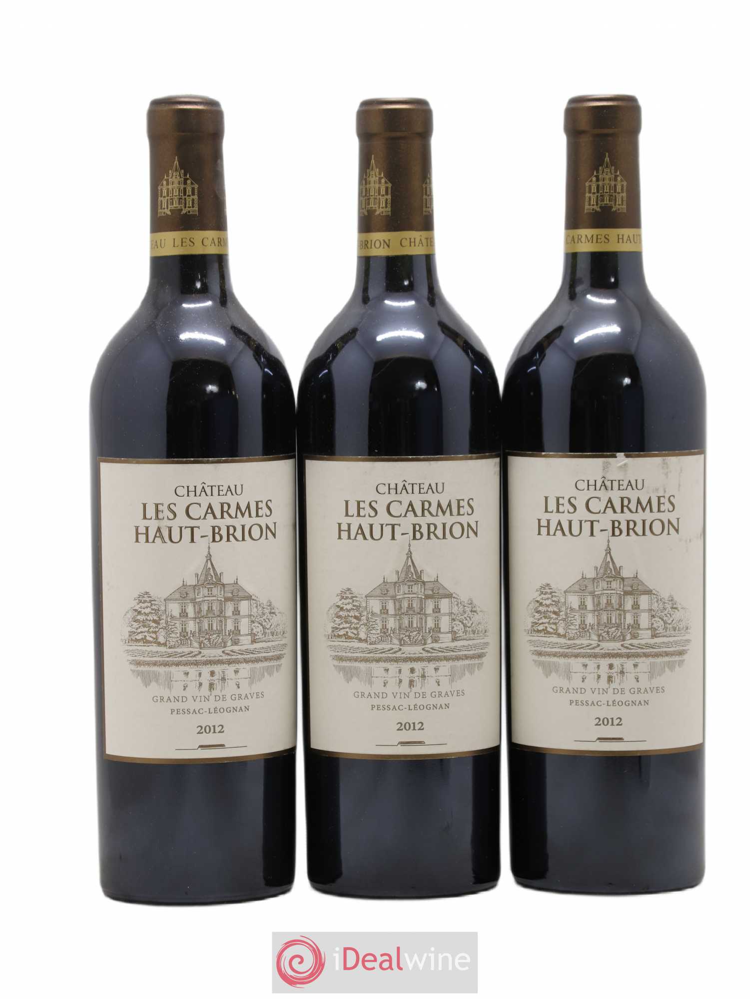 Château Les Carmes Haut-Brion 2012 - Lot de 3 bouteilles - 0
