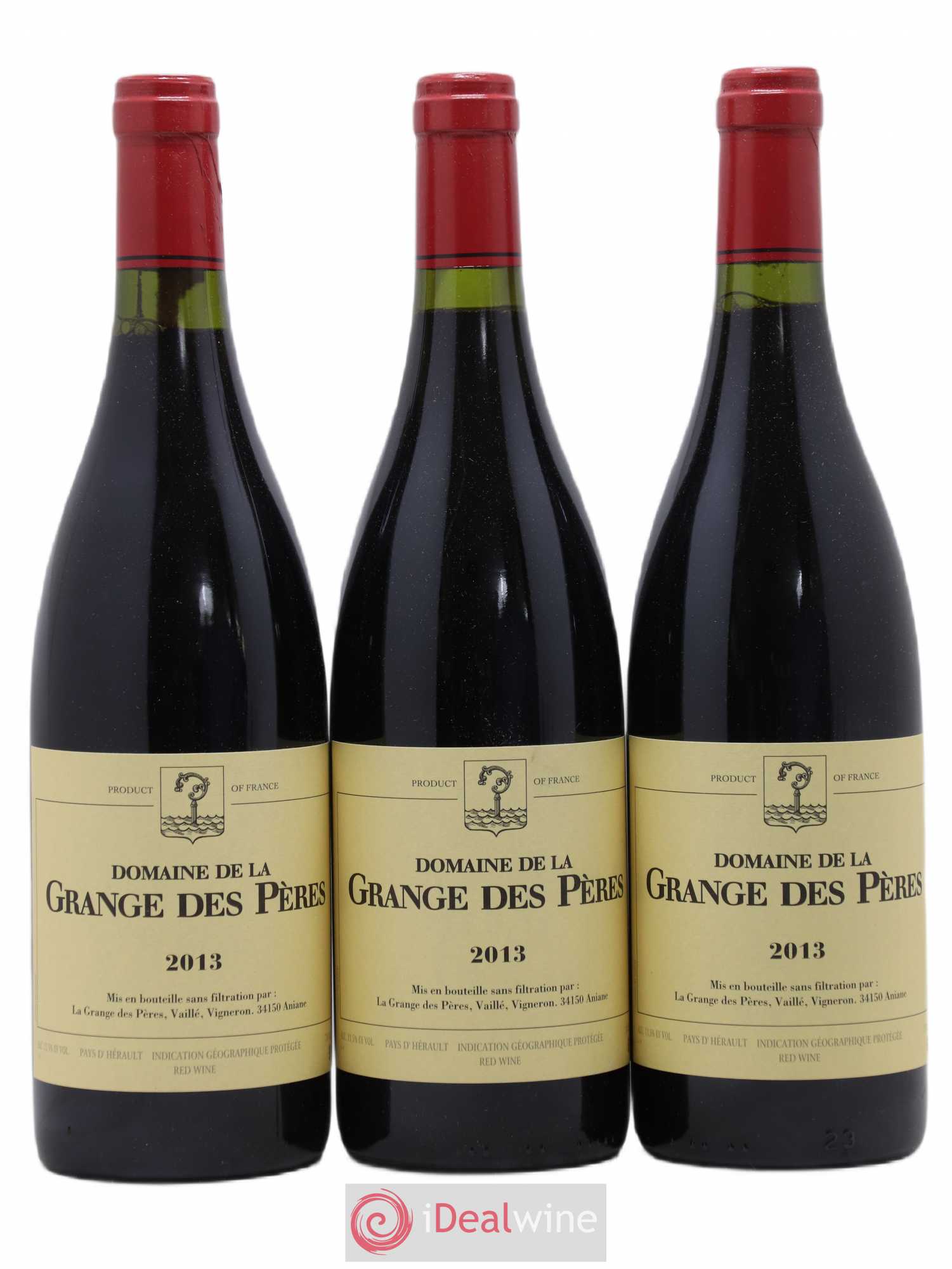 Pays d'Hérault Grange des Pères Laurent Vaillé 2013 - Lot de 3 bouteilles - 0