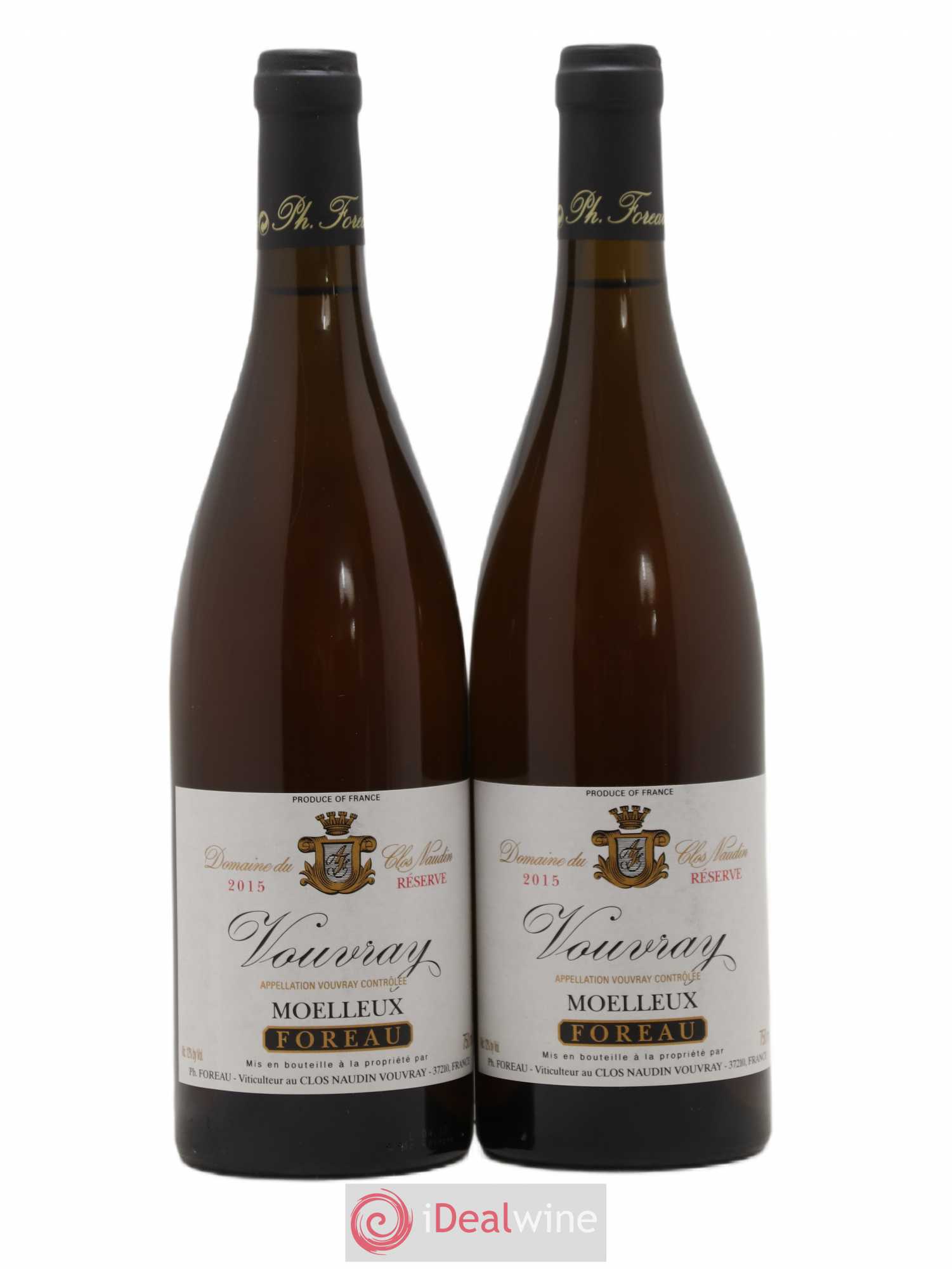 Vouvray Moelleux Clos Naudin - Philippe Foreau Réserve 2015 - Lotto di 2 bottiglie - 0