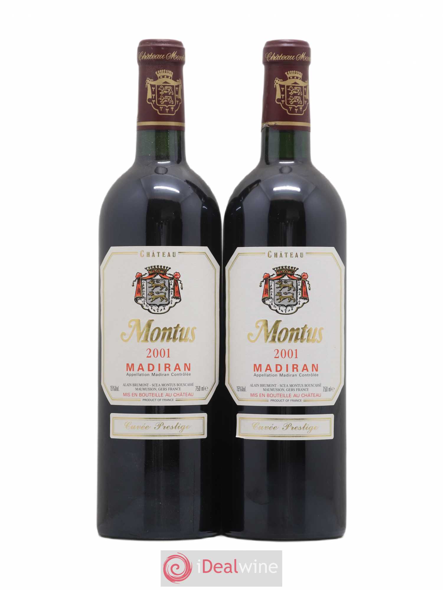 Madiran Château Montus-Prestige Alain Brumont 2001 - Lot de 2 bouteilles - 0