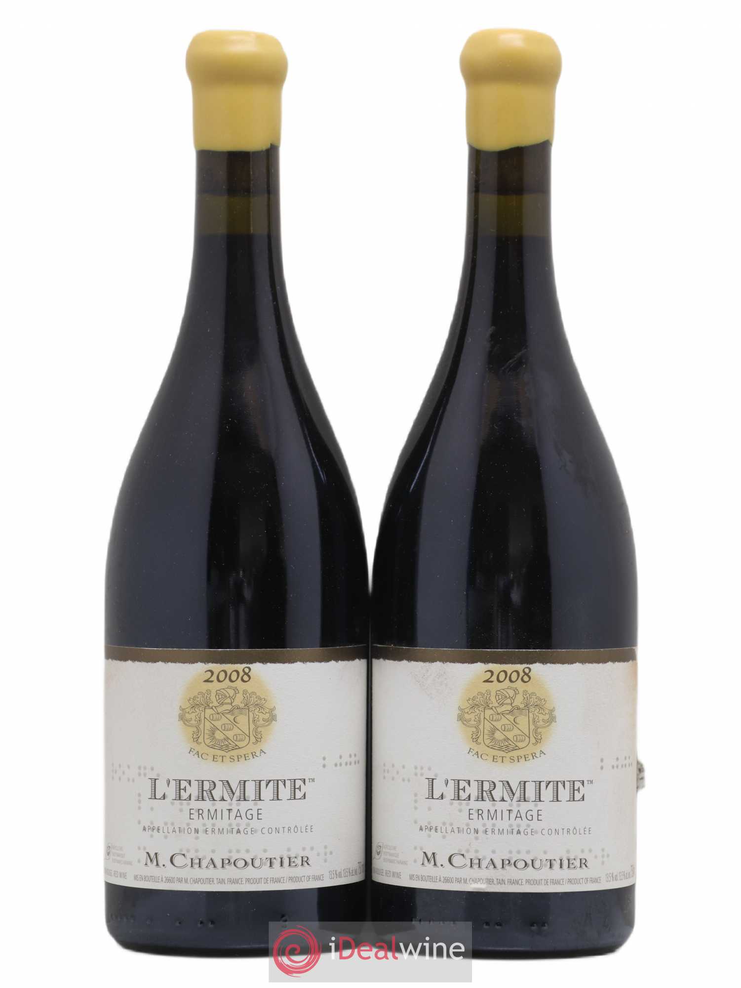 Hermitage Ermitage l'Ermite Chapoutier 2008 - Lot de 2 bouteilles - 0
