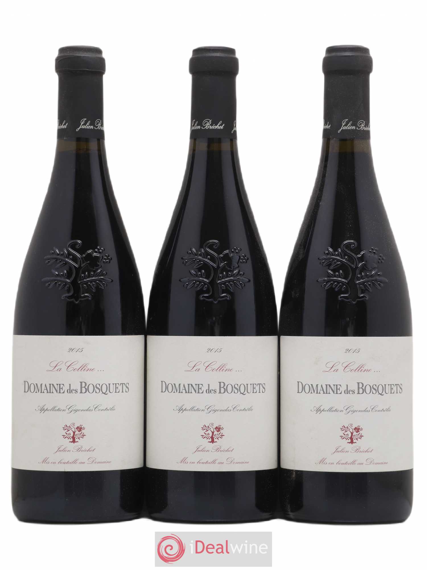 Gigondas Colline Bosquet Brichet 2015 - Lot of 3 bottles - 0