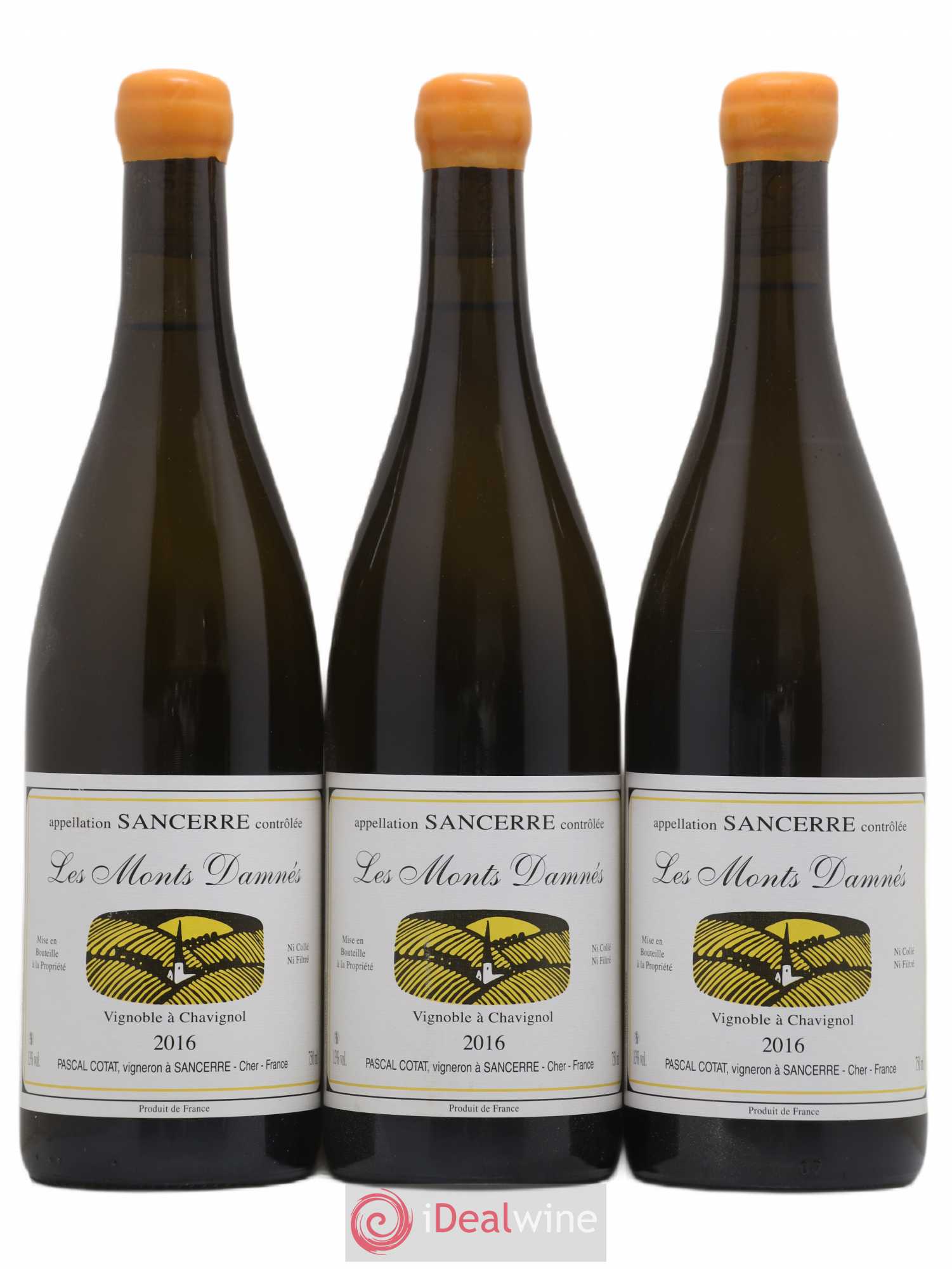 Sancerre Les Monts Damnés Pascal Cotat 2016 - Lot de 3 bouteilles - 0