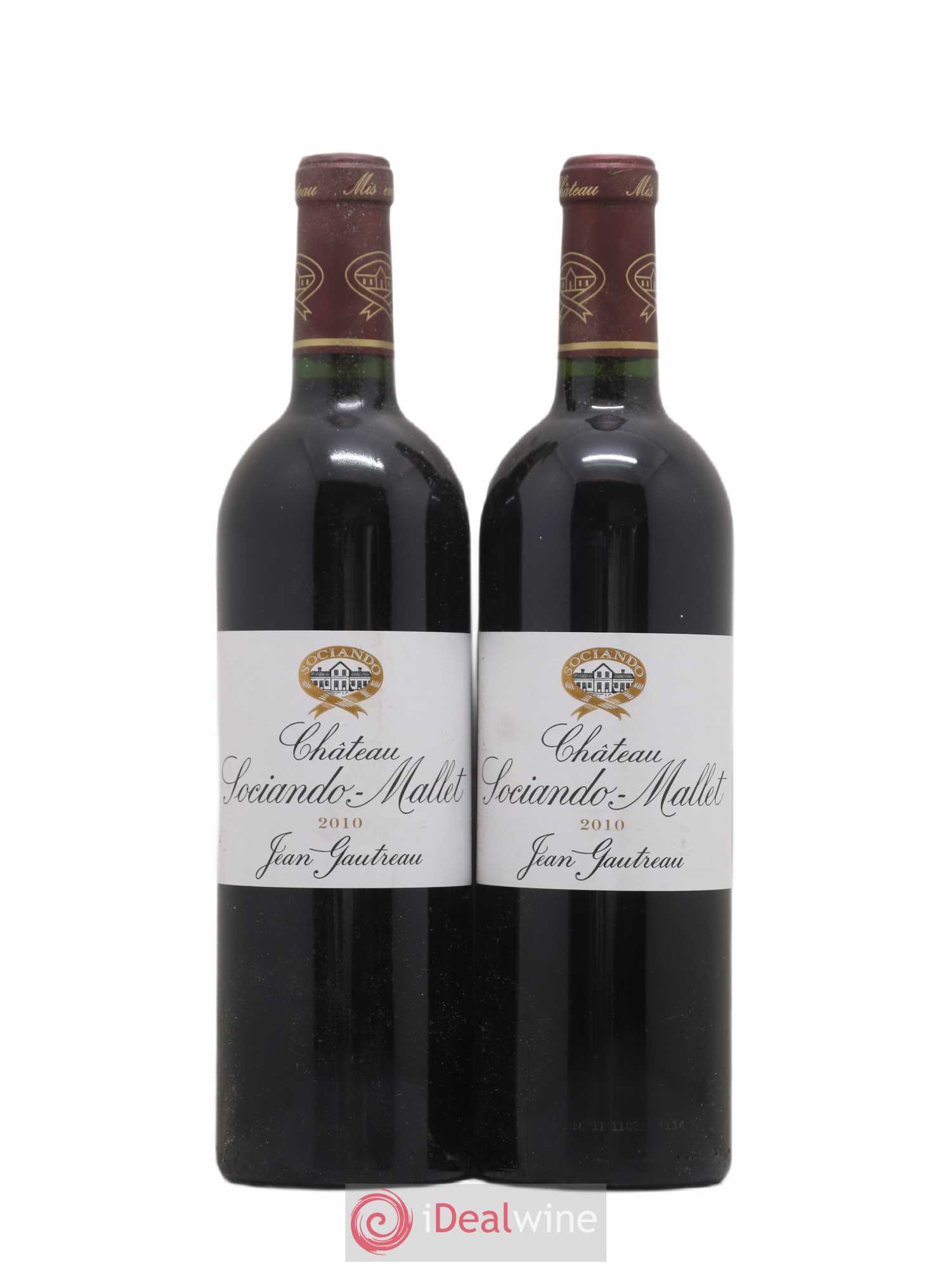 Château Sociando Mallet 2010 - Lot de 2 bouteilles - 0