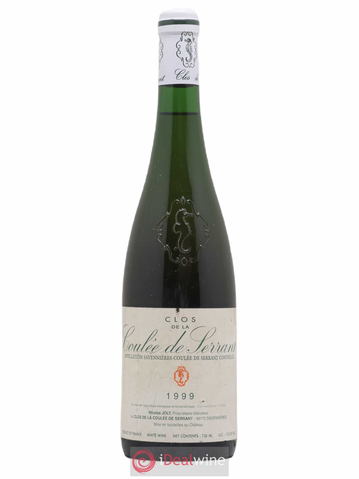 Savennières Clos de la Coulée de Serrant Vignobles de la Coulée de Serrant - Nicolas Joly 1999 - Lot de 1 bouteille - 0
