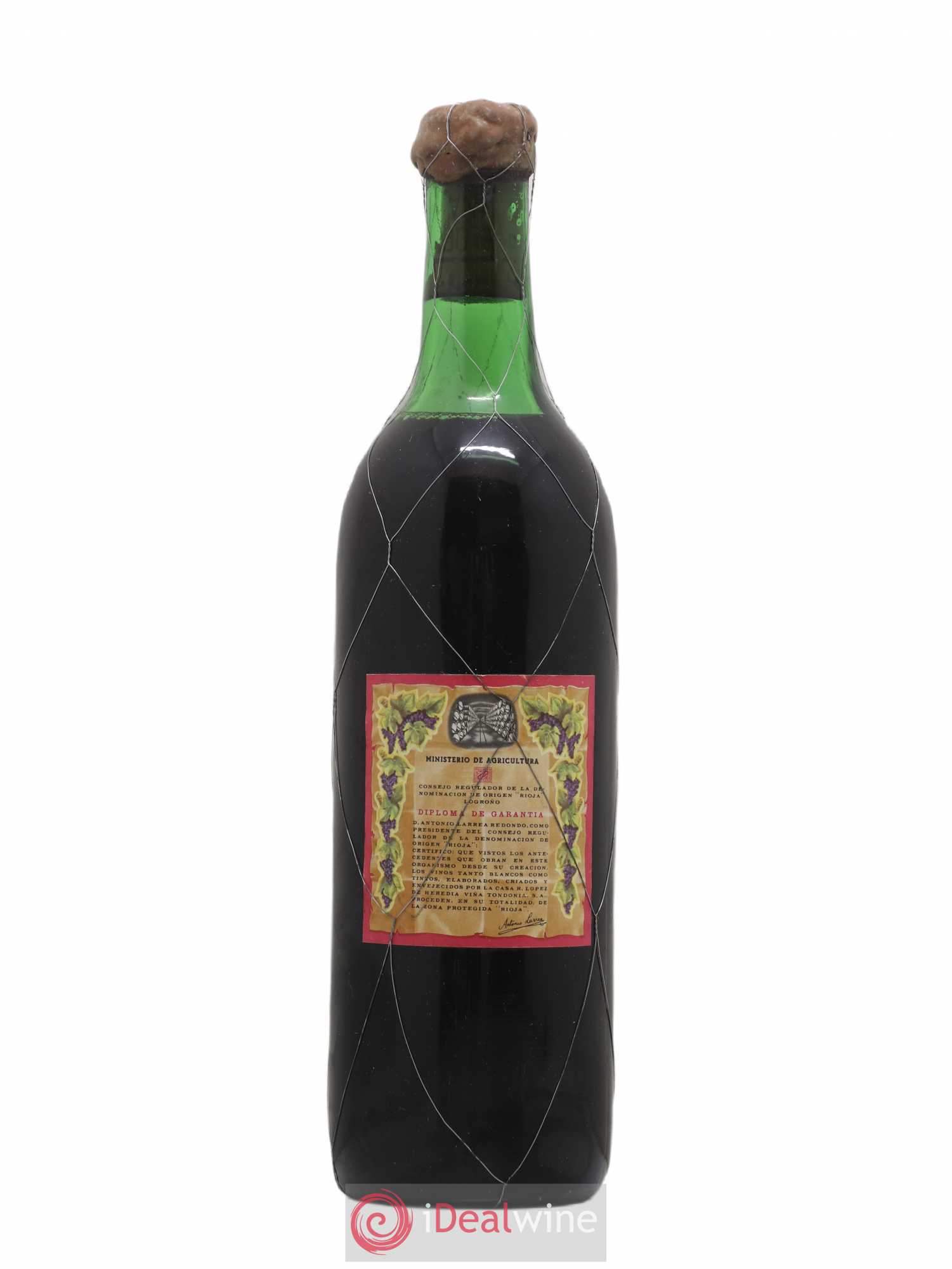 Rioja Gran Reserva Vina Tondonia R. Lopez de Heredia 1970 - Lot de 1 bouteille - 1