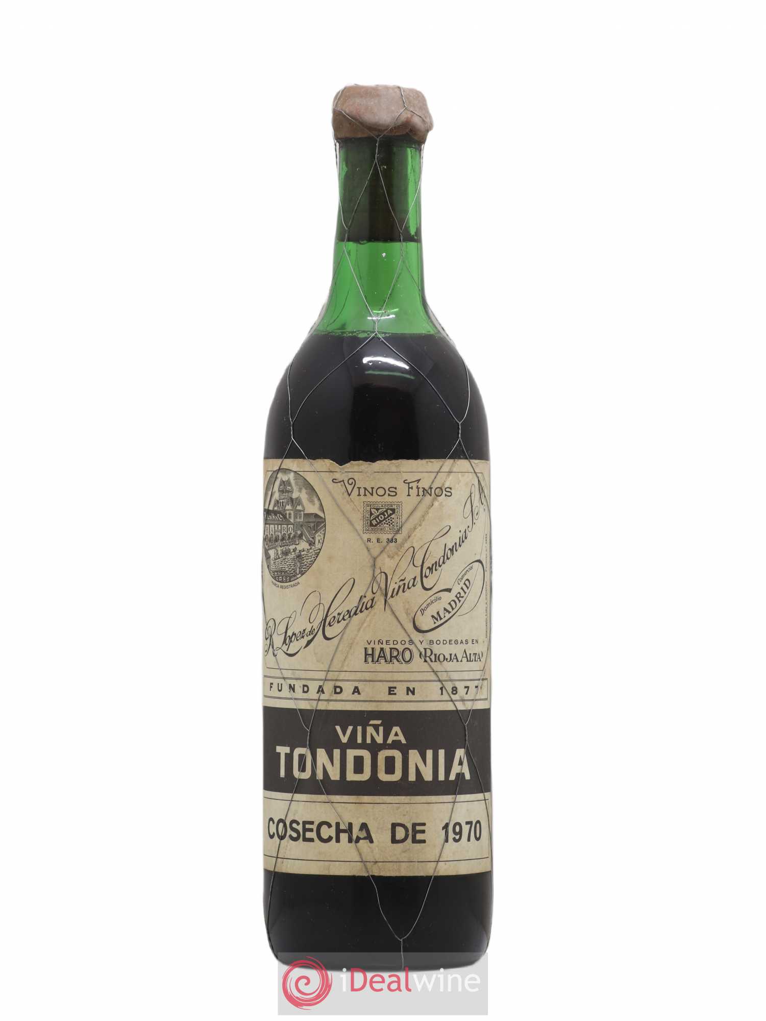 Rioja Gran Reserva Vina Tondonia R. Lopez de Heredia 1970 - Lot de 1 bouteille - 0