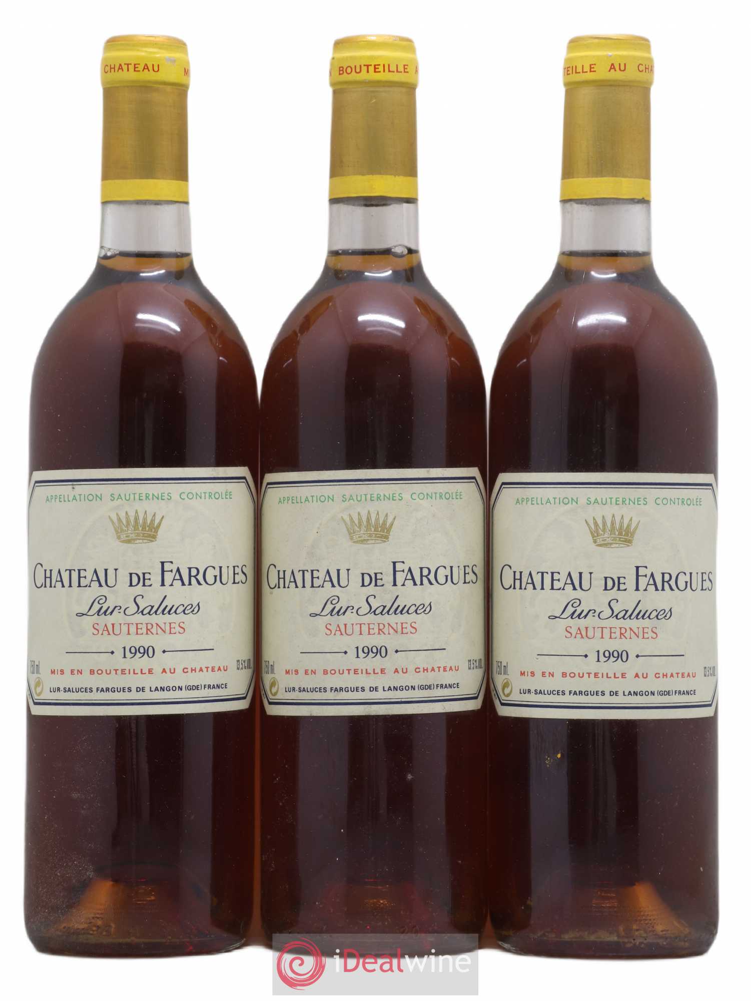 Château de Fargues 1990 - Lotto di 3 bottiglie - 0