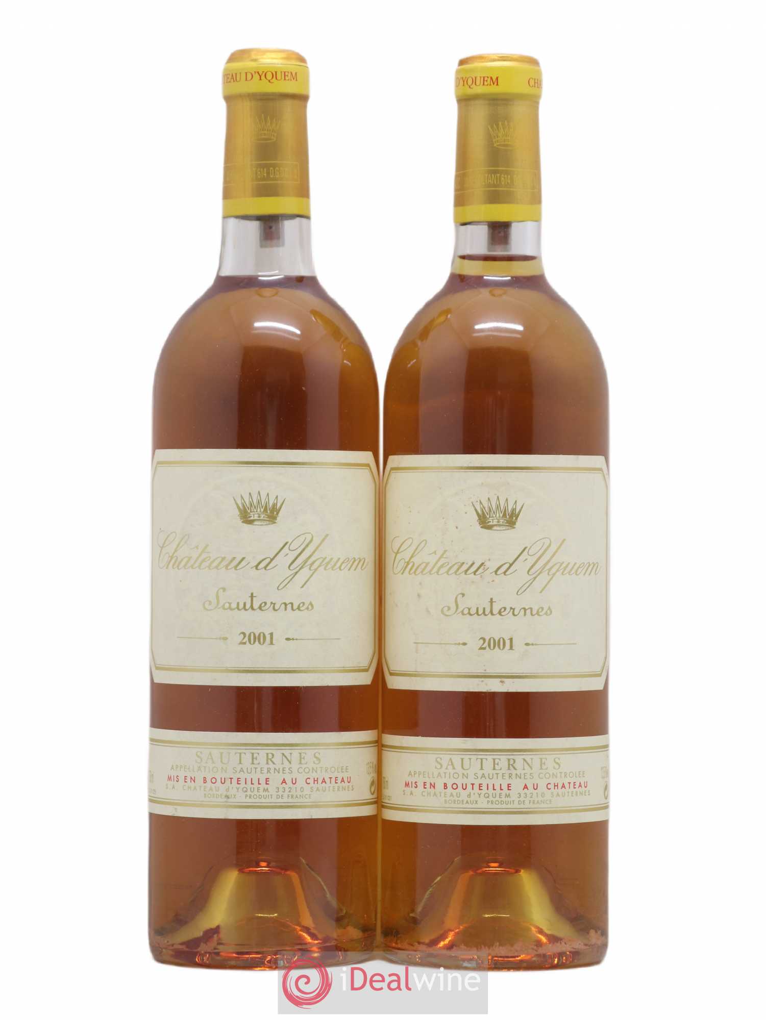 Château d' Yquem 1er Cru Classé Supérieur 2001 - Lotto di 2 bottiglie - 0