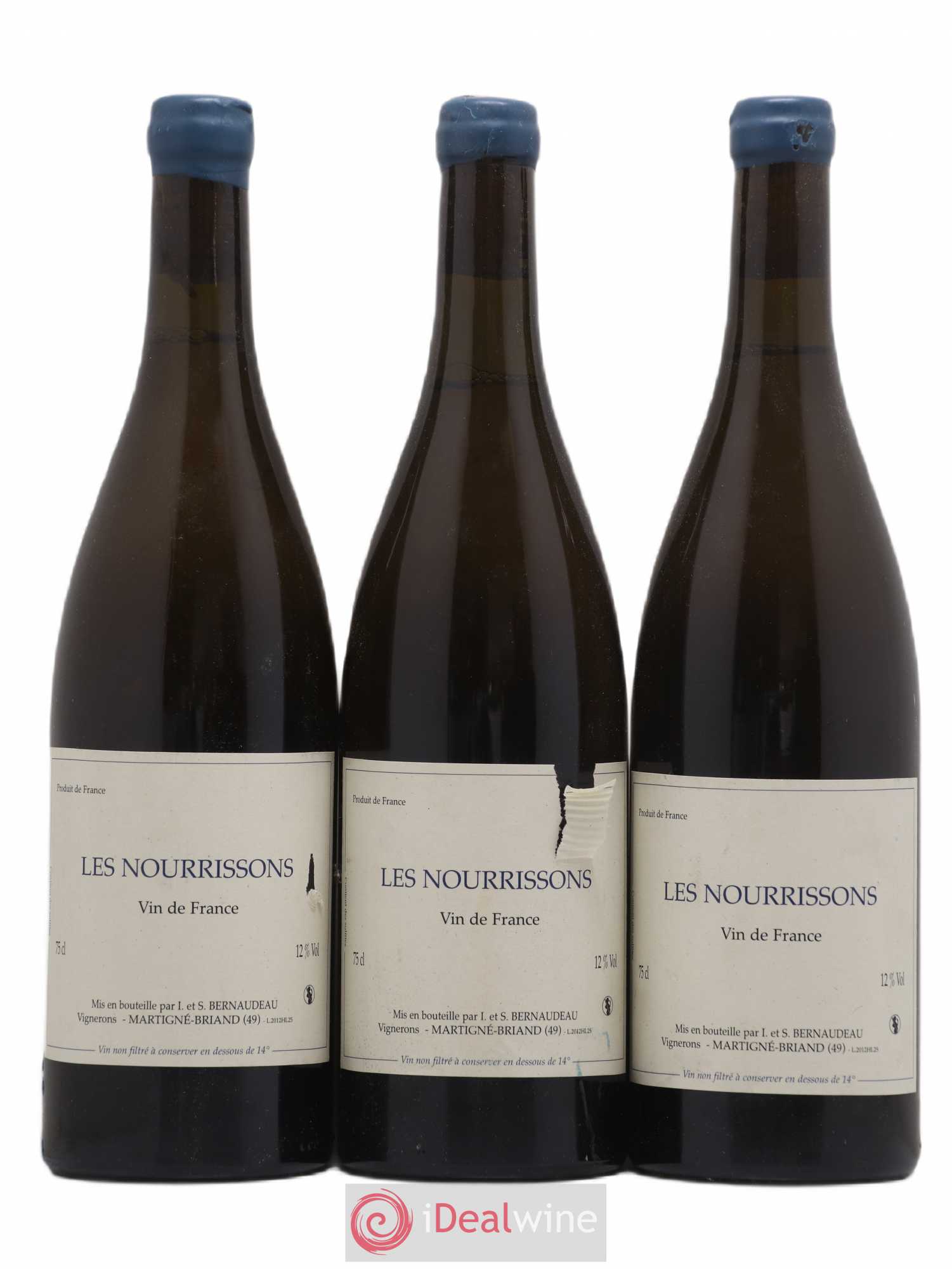 Vin de France Les Nourrissons Stéphane Bernaudeau 2012 - Lot de 3 bouteilles - 0