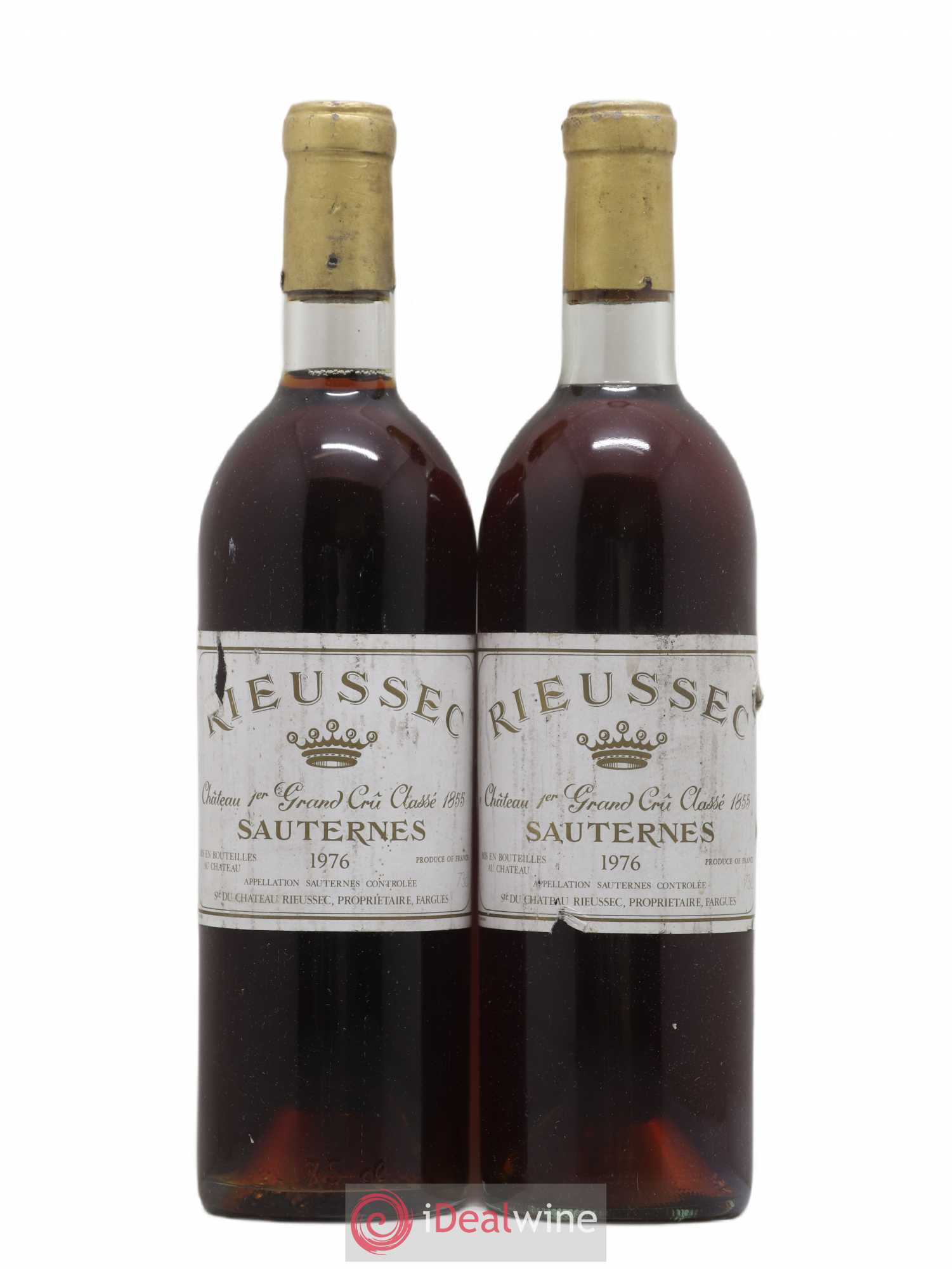 Château Rieussec 1er Grand Cru Classé 1976 - Lotto di 2 bottiglie - 0